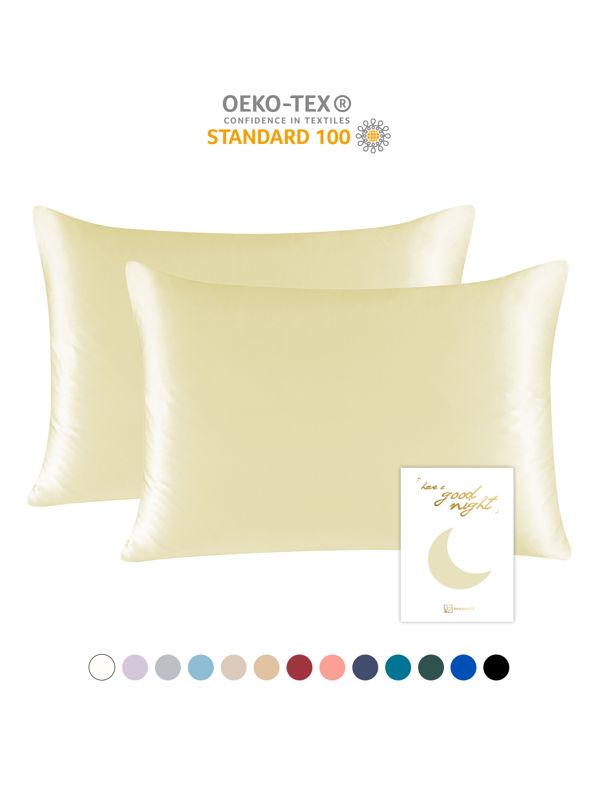 19 Momme Mulberry Silk Pillowcase – Zip Closure, Gentle on Skin & Hair