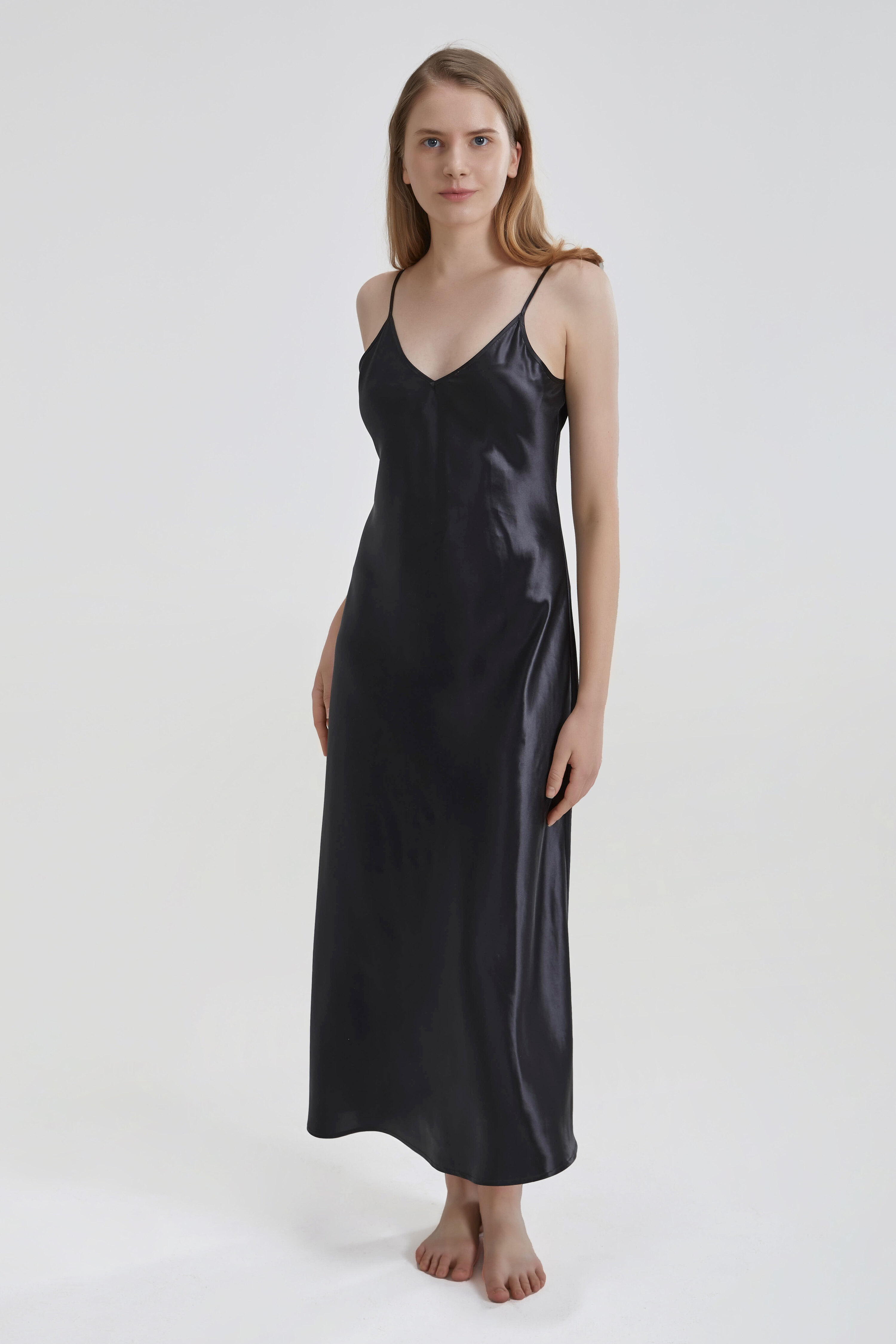 Robe longue en soie de 22 mommes