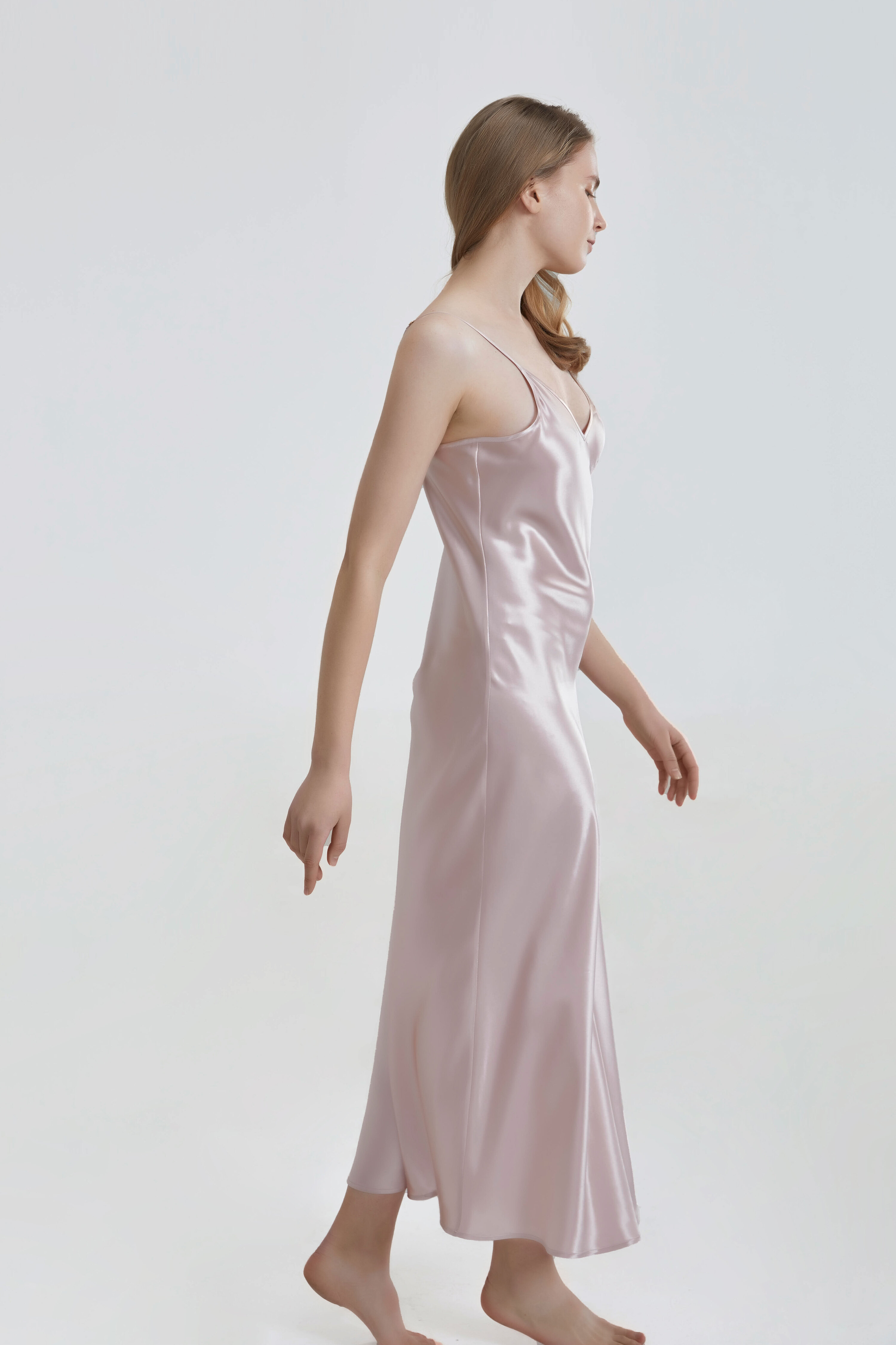 Robe longue en soie de 22 mommes