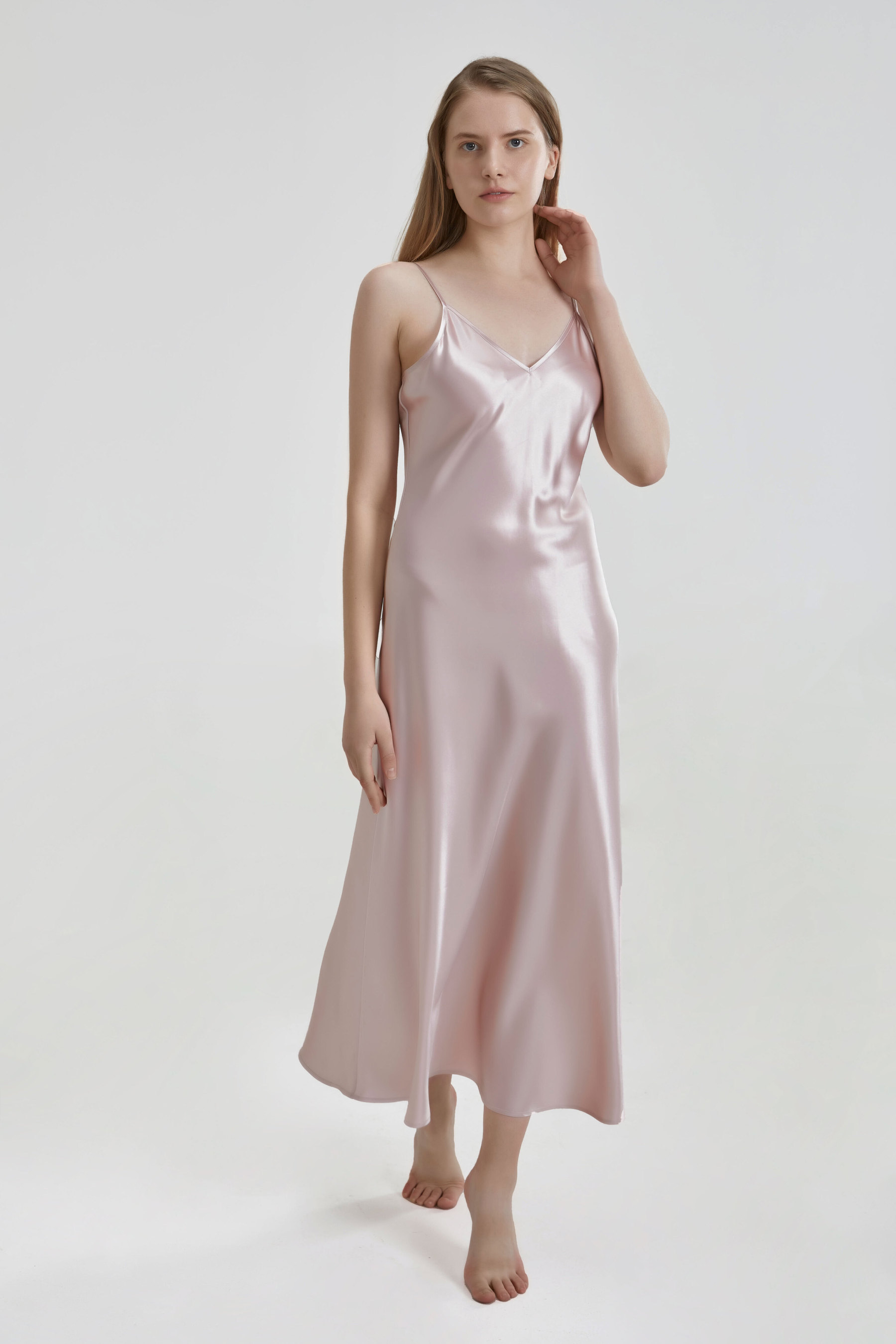 Robe longue en soie de 22 mommes