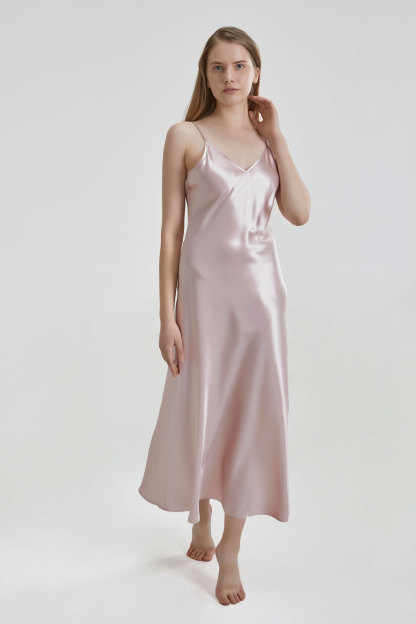 Robe longue en soie de 22 mommes