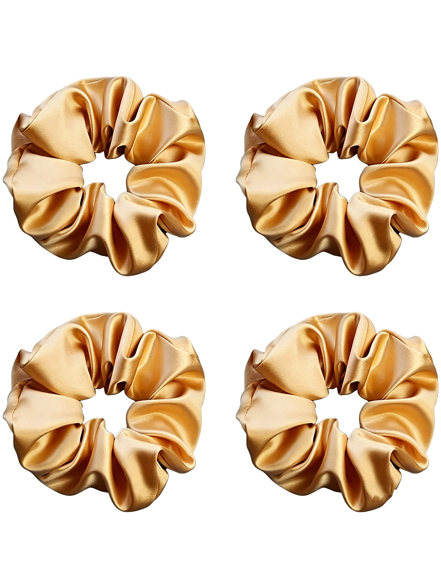 Haarschleifen-Set aus Maulbeerseide – 4 Stück, groß & 22Momme