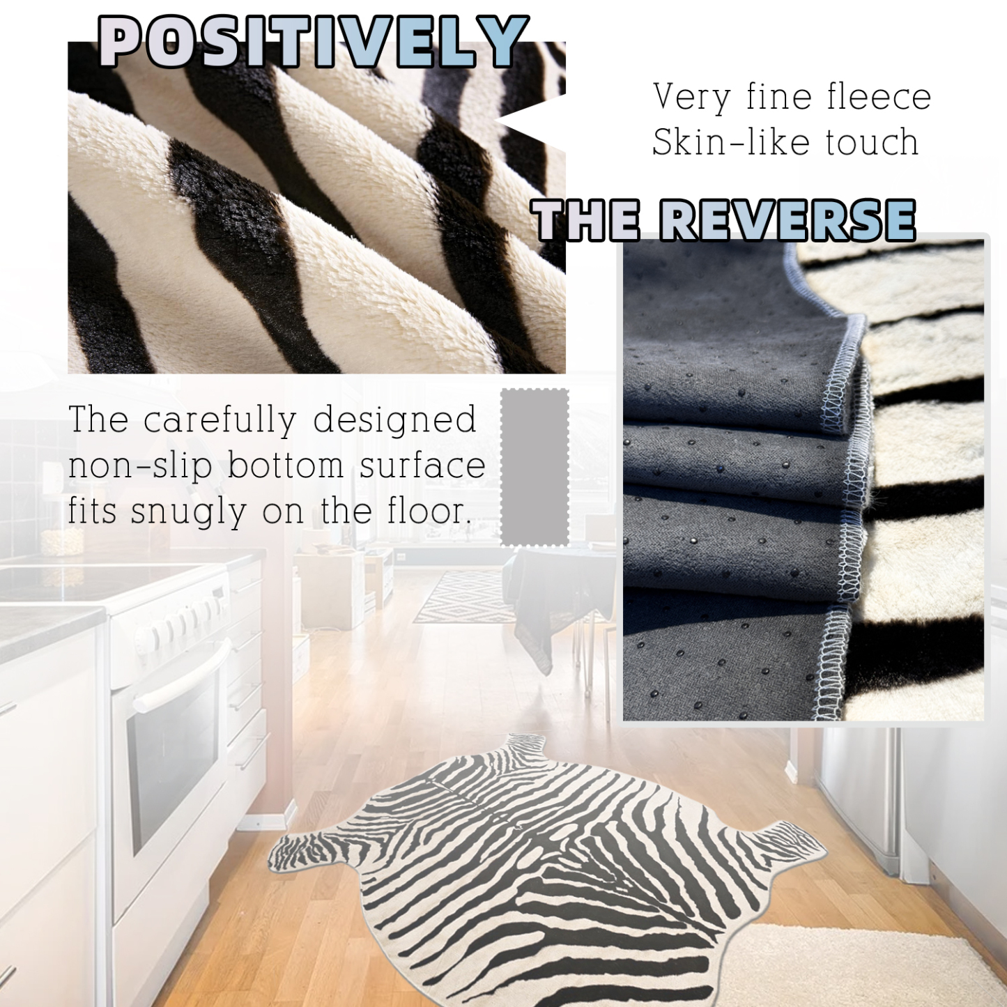 135 x 140 cmCatchnew Kuh-Muster Braun Faux Rug