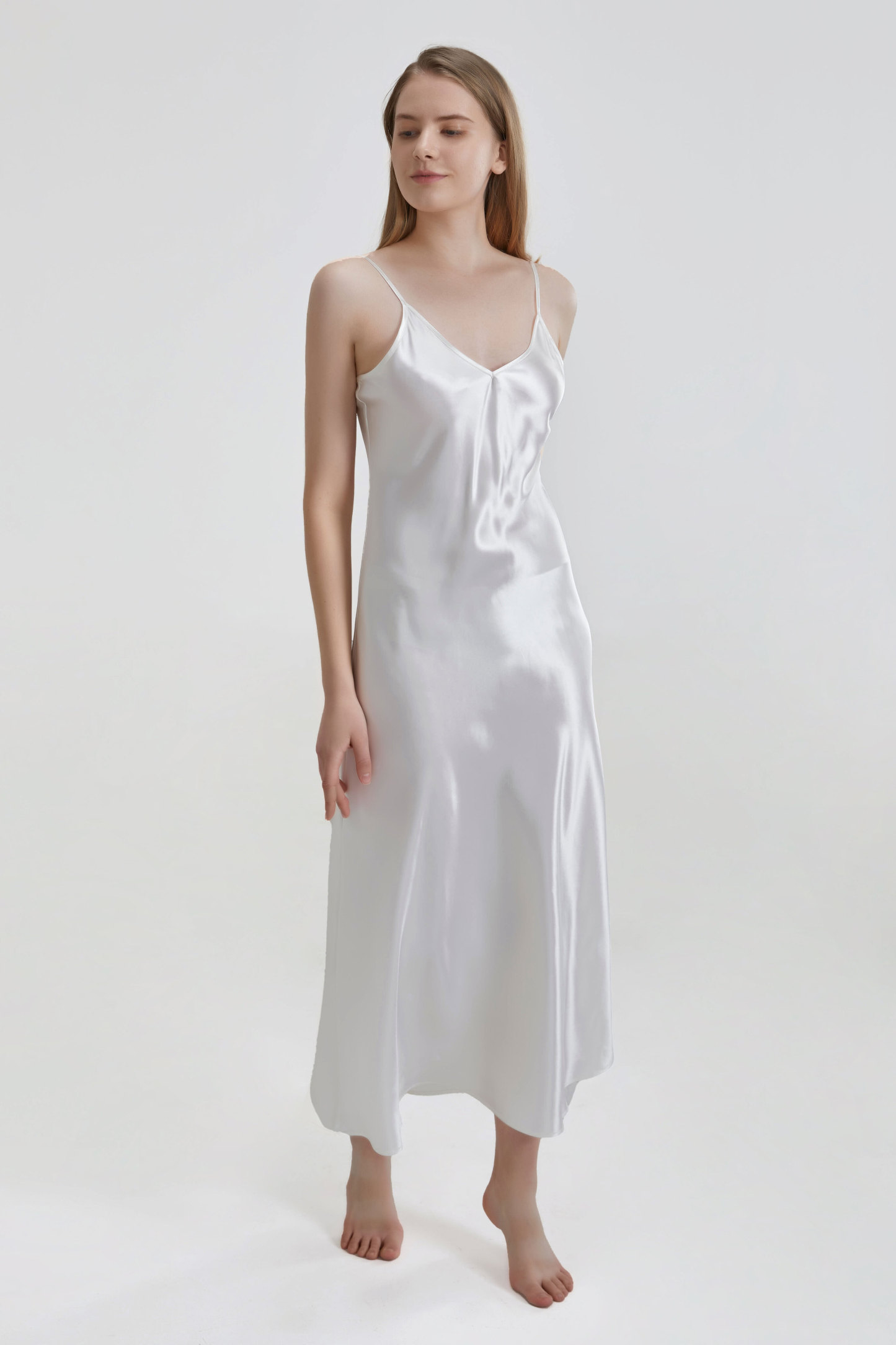 Robe longue en soie de 22 mommes