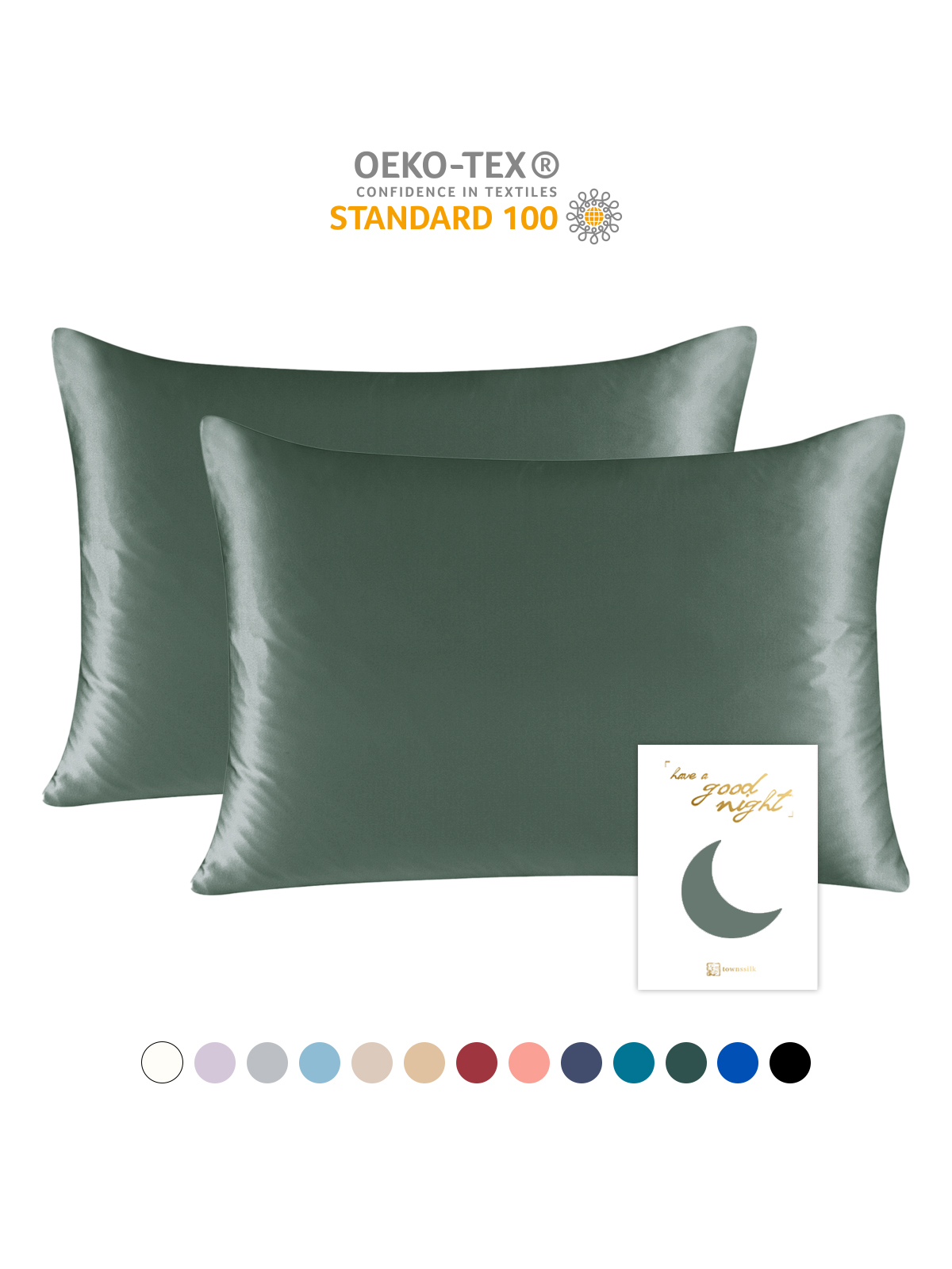 19 Momme Mulberry Silk Pillowcase – Zip Closure, Gentle on Skin & Hair