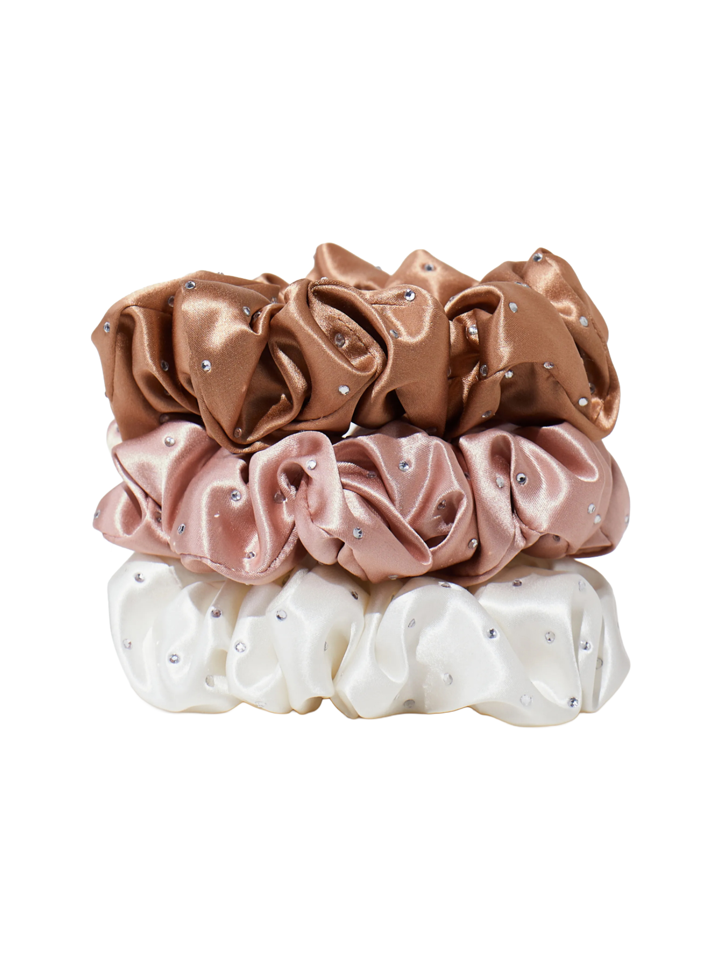 22Momme Haargummi mit Strasssteinen, 3er-Set