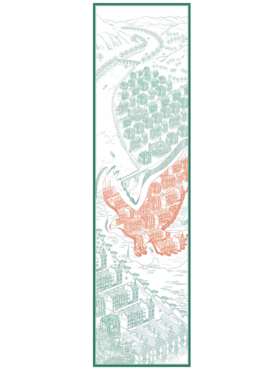 12 Momme Bedruckter Seidenschal (175x45cm)