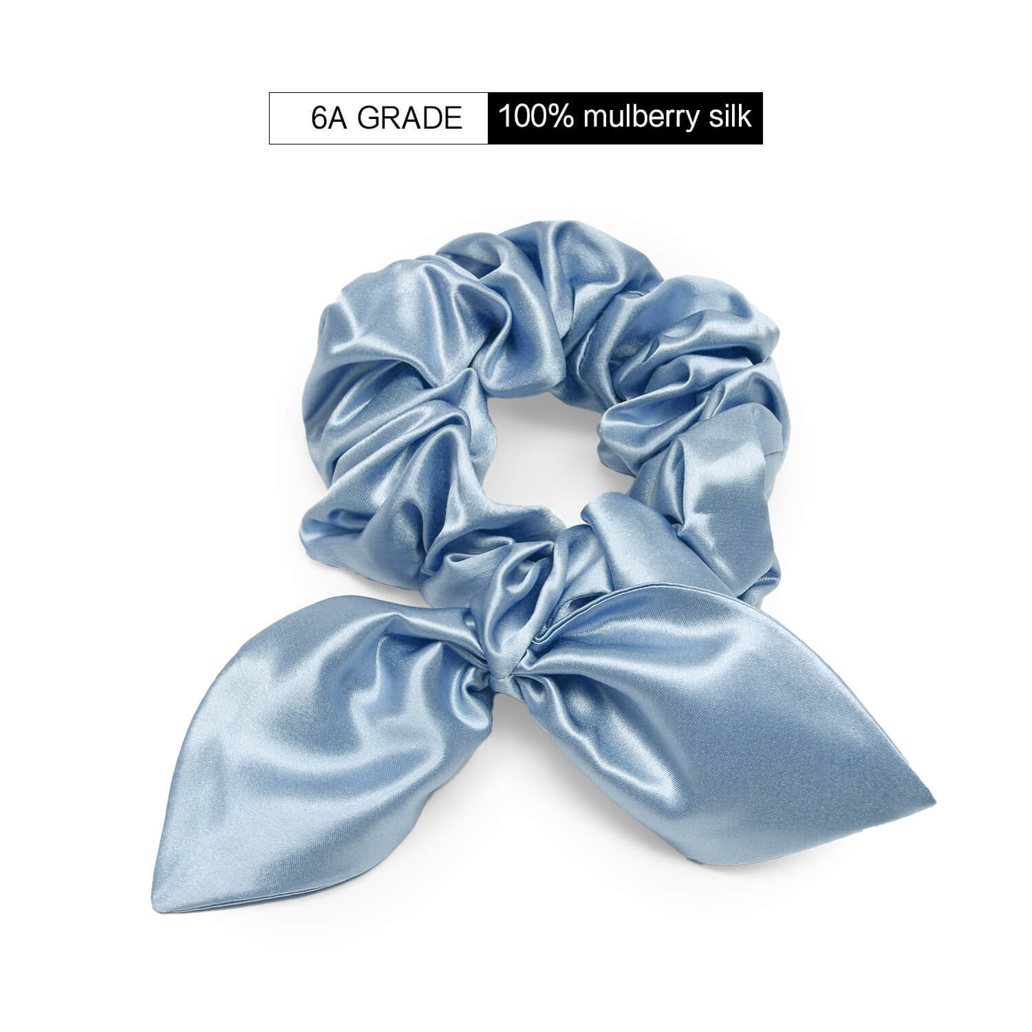 22Momme Seiden Haargummi mit Hasenohren