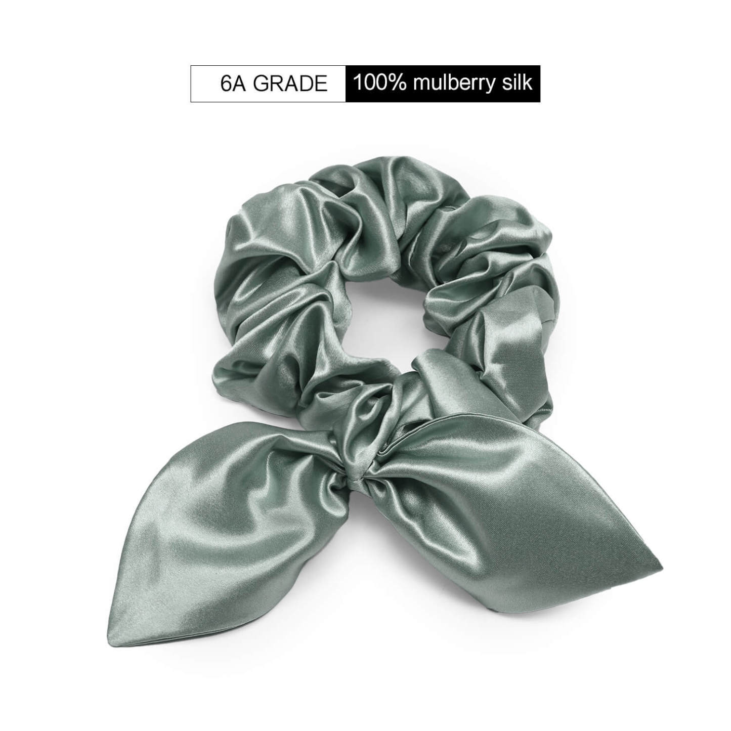 22Momme Seiden Haargummi mit Hasenohren