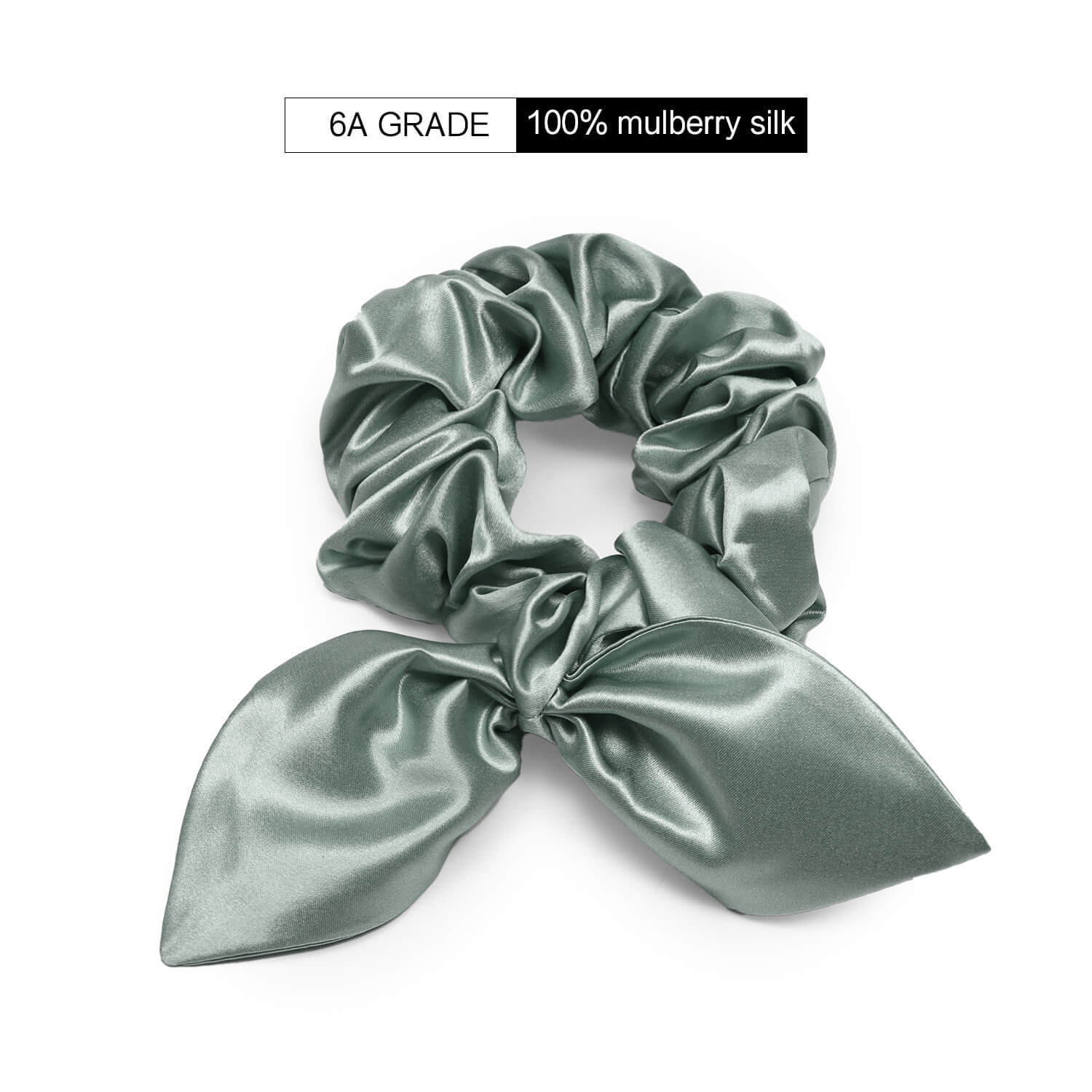 22Momme Seiden Haargummi mit Hasenohren