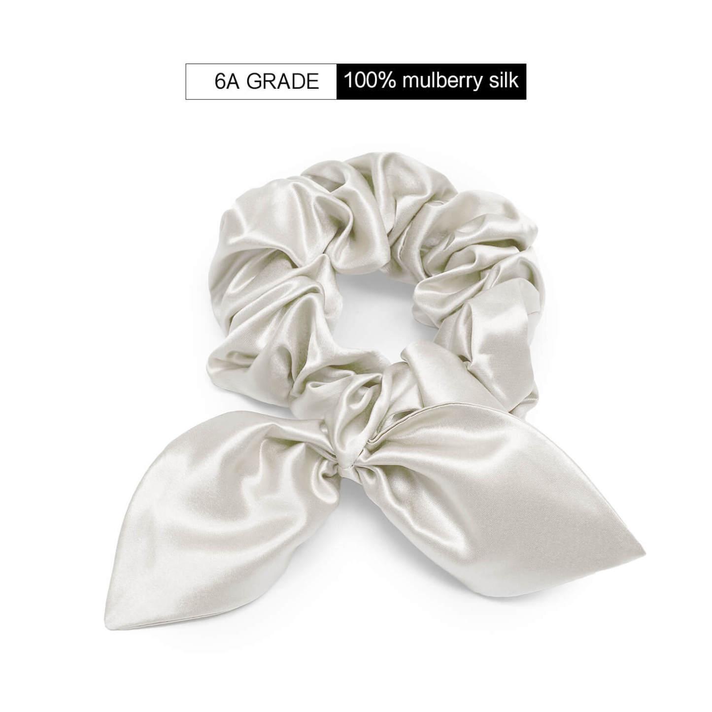 22Momme Seiden Haargummi mit Hasenohren