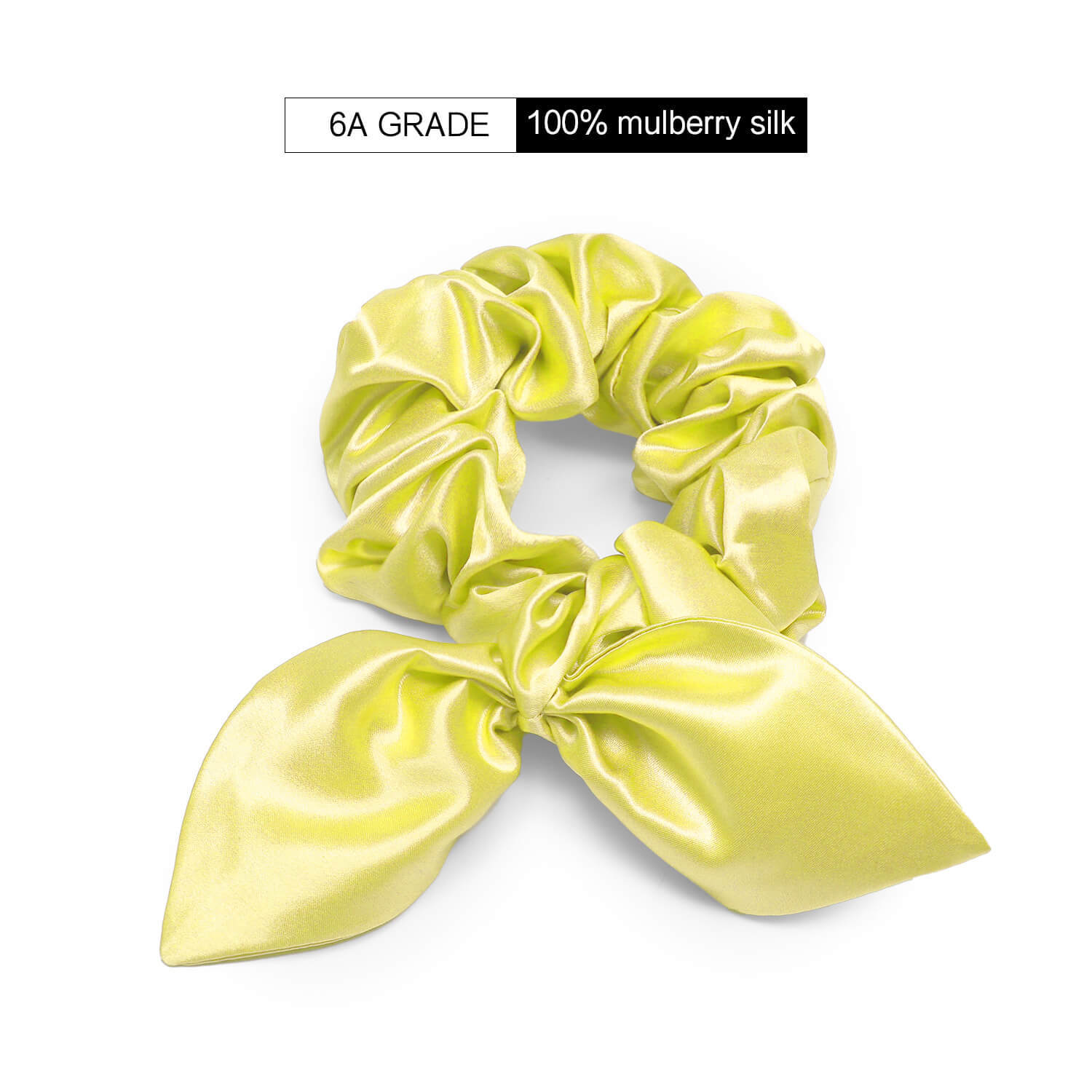 22Momme Seiden Haargummi mit Hasenohren