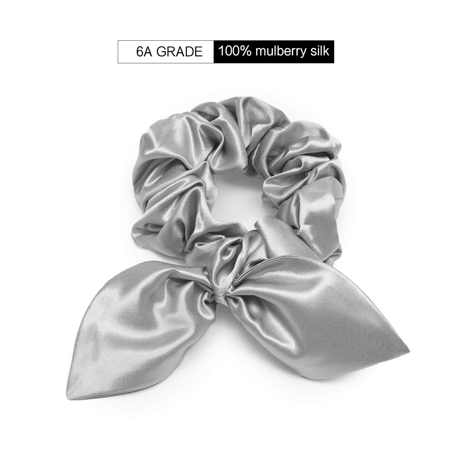 22Momme Seiden Haargummi mit Hasenohren