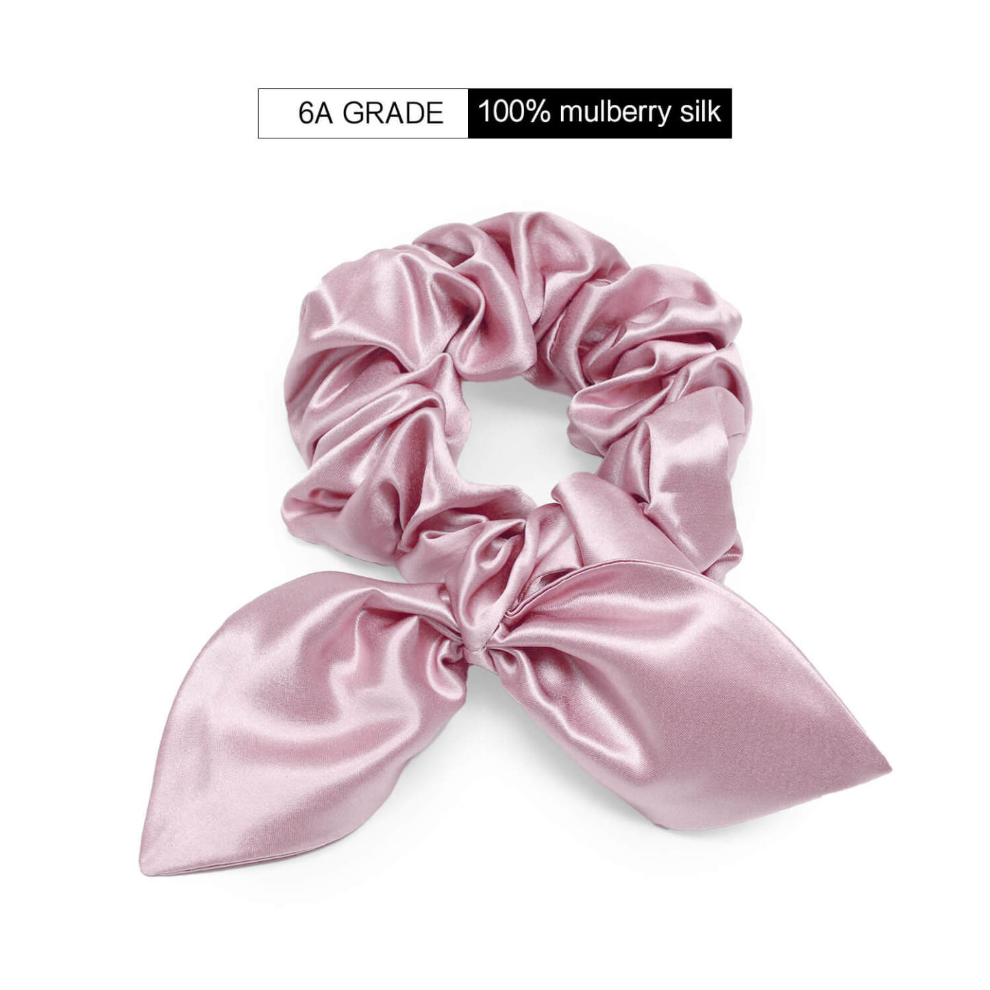 22Momme Seiden Haargummi mit Hasenohren