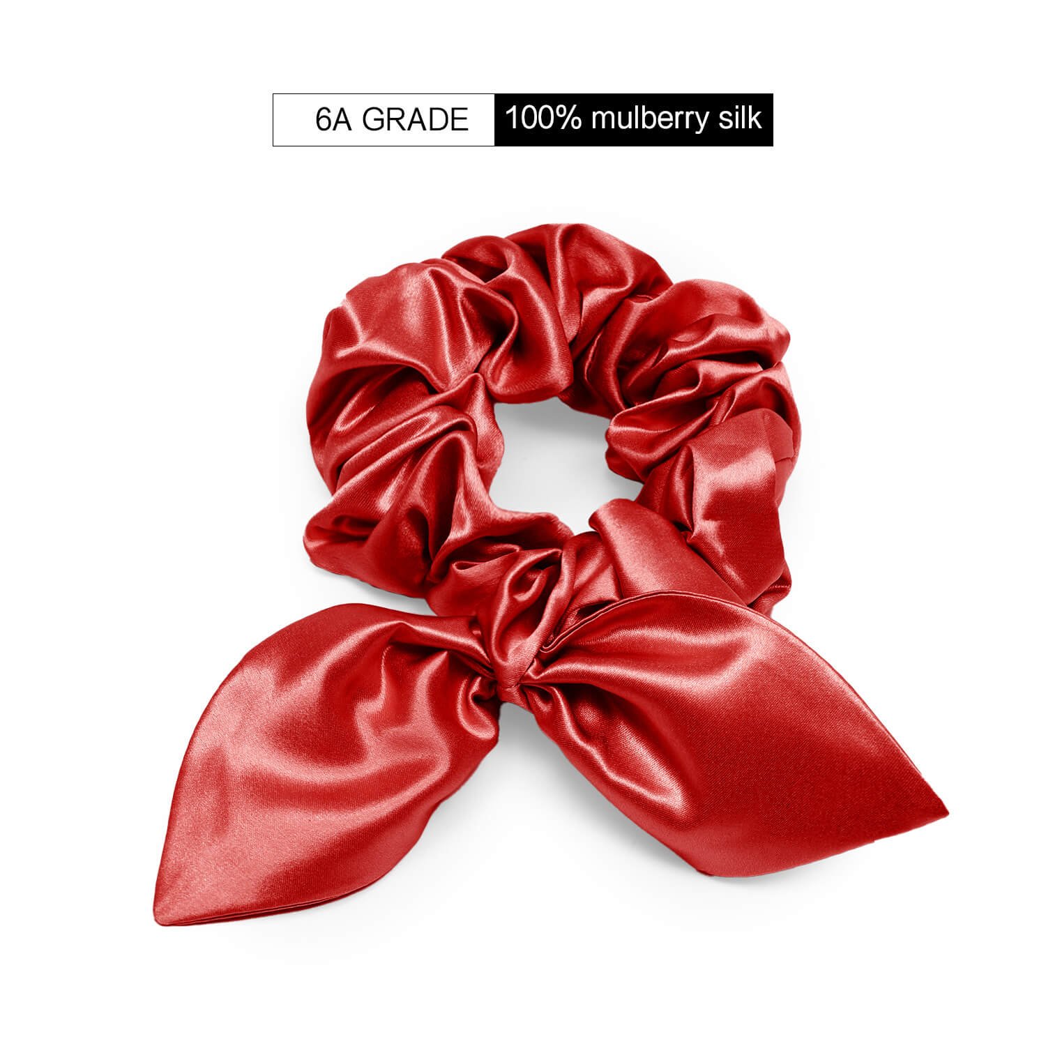 22Momme Seiden Haargummi mit Hasenohren