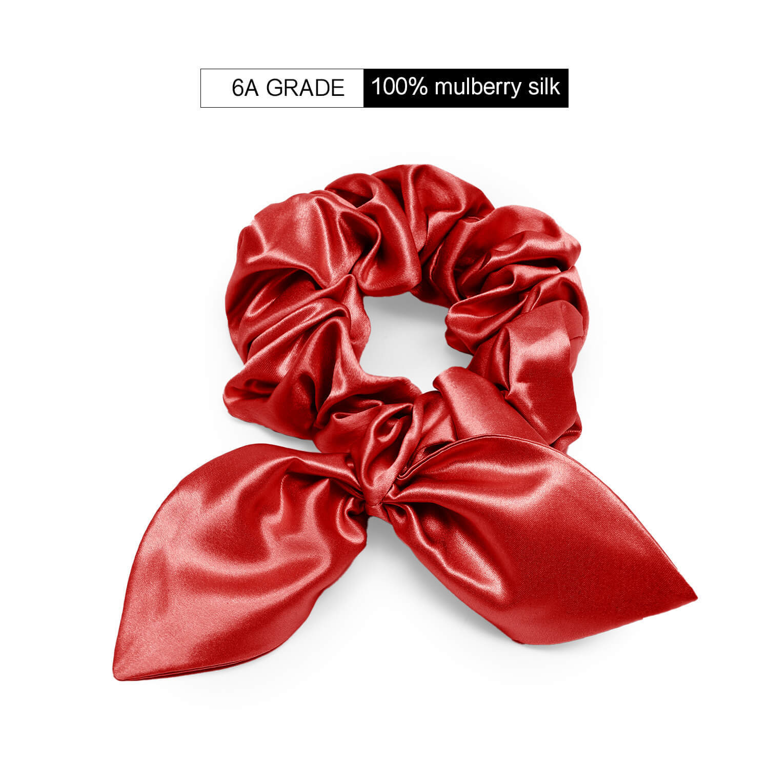 22Momme Seiden Haargummi mit Hasenohren