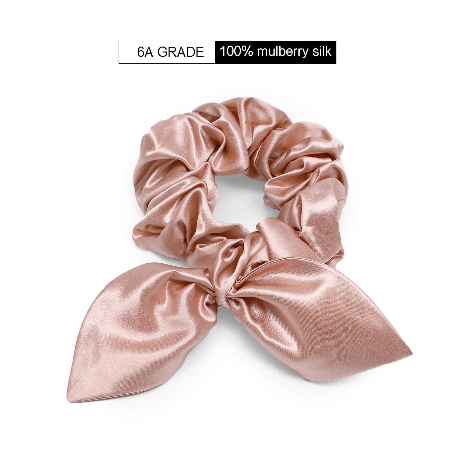 22Momme Seiden Haargummi mit Hasenohren