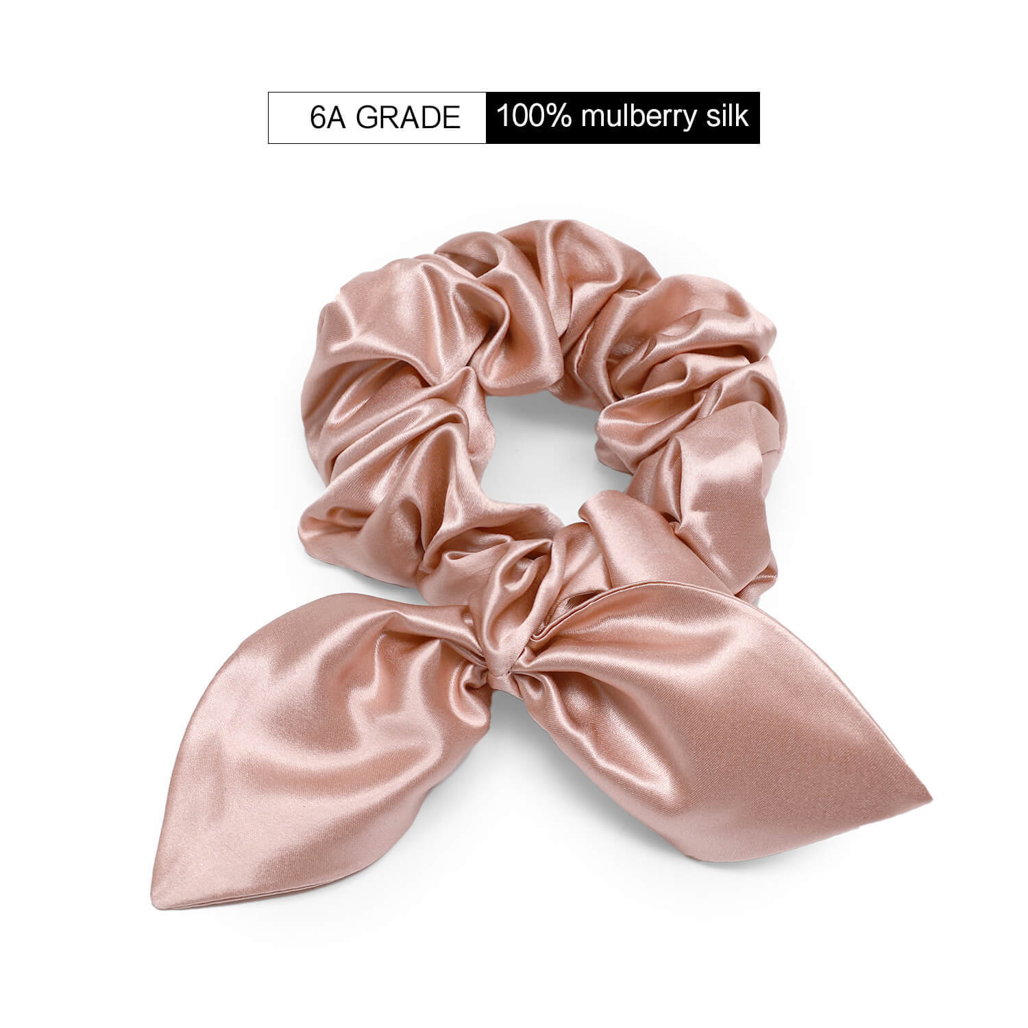 22Momme Seiden Haargummi mit Hasenohren