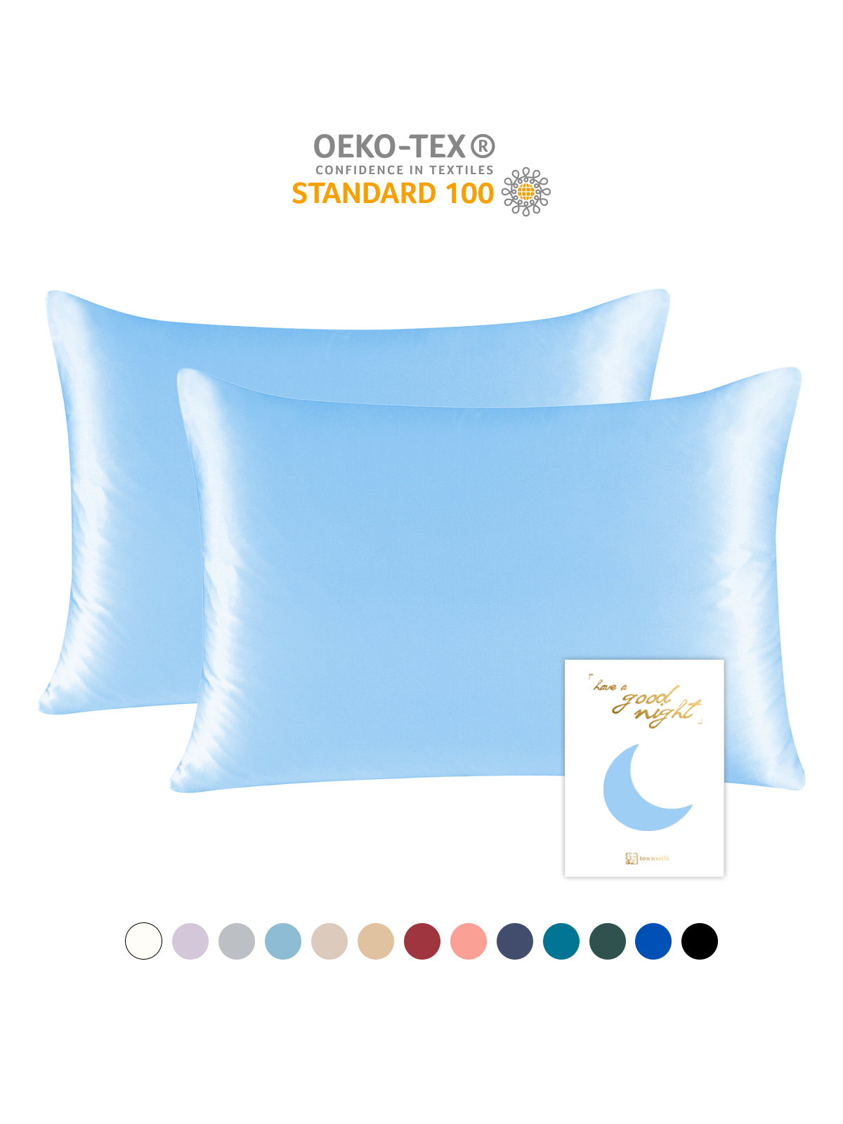 19 Momme Mulberry Silk Pillowcase – Zip Closure, Gentle on Skin & Hair