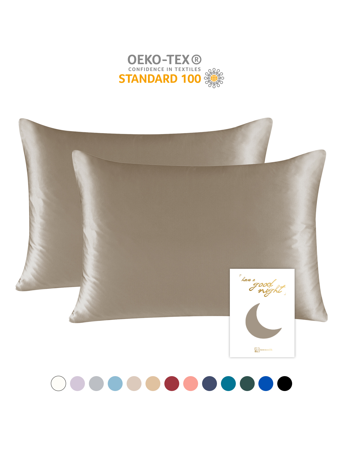 19 Momme Mulberry Silk Pillowcase – Zip Closure, Gentle on Skin & Hair
