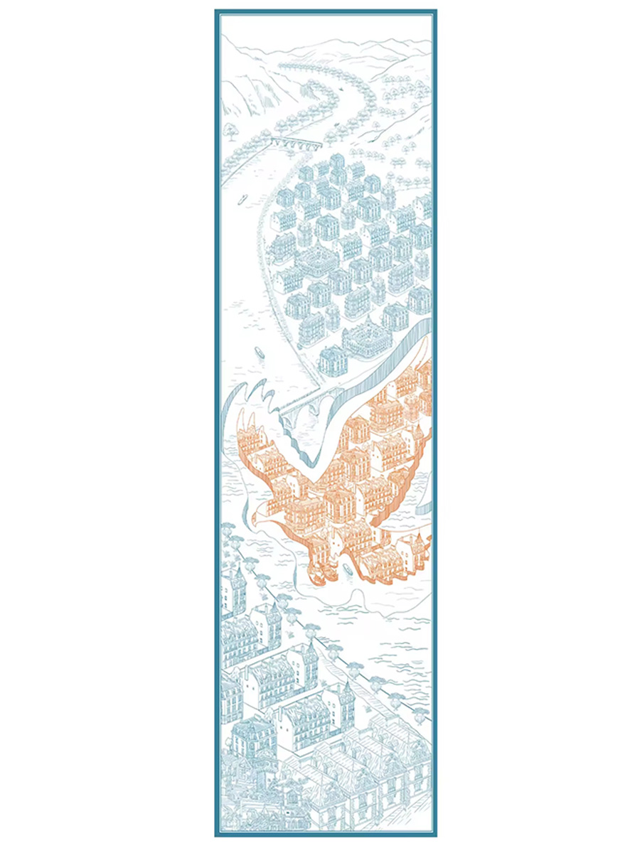 12 Momme Bedruckter Seidenschal (175x45cm)