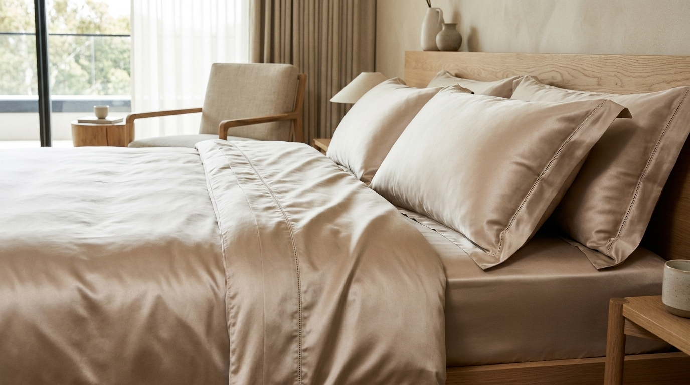 Beginnen Sie mit einem einzelnen Kissenbezug oder veredeln Sie Ihr gesamtes Bett mit unserer waschbaren Seidenkollektion.