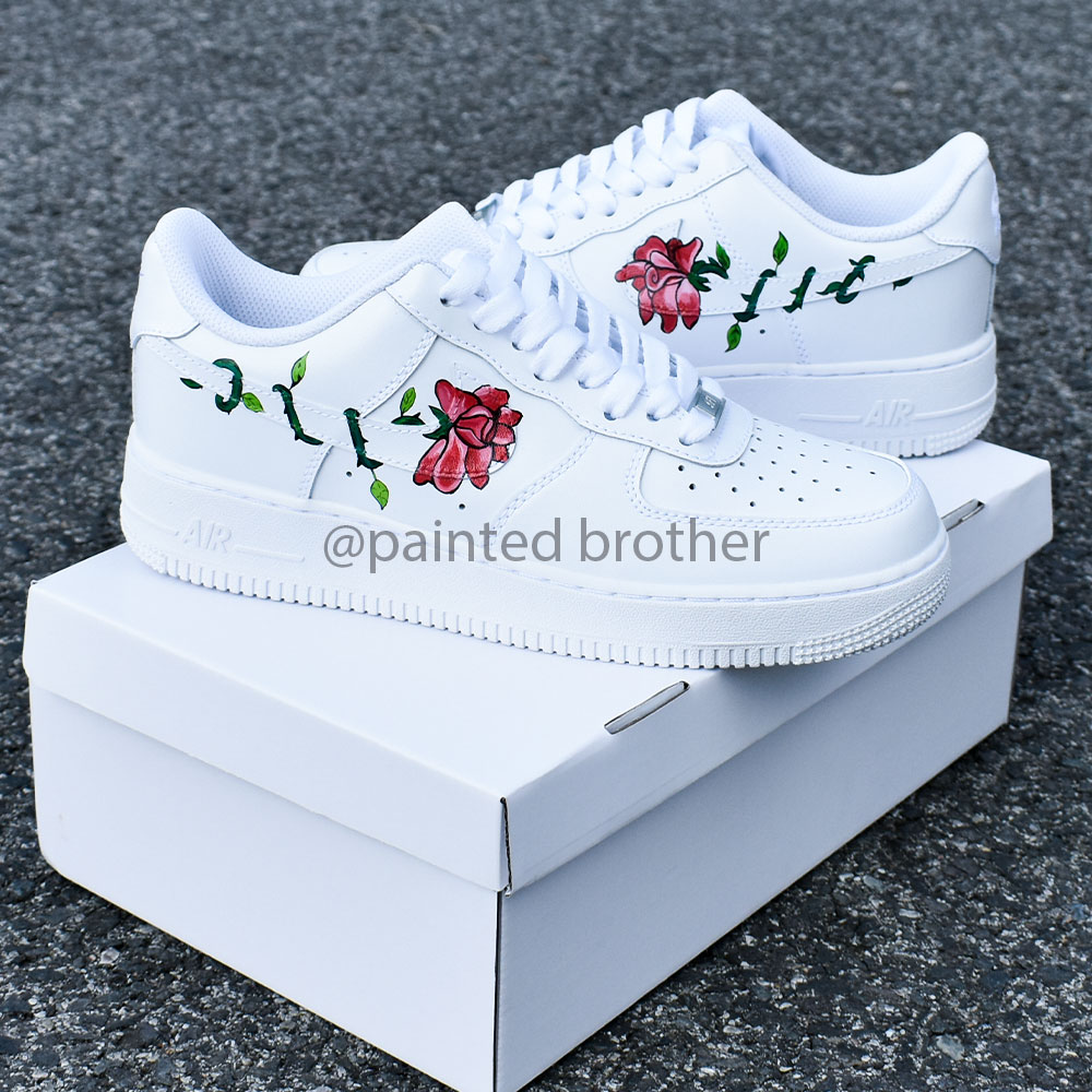 Rose Custom Hand Painted Nike Air Force 1