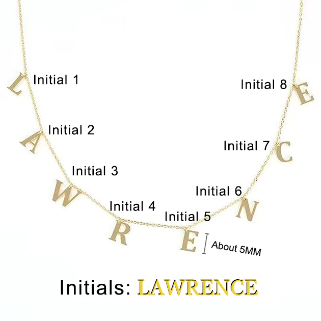 MINI HANGING SPACED LETTER NAME NECKLACE - SOLD 14K | 18K GOLD