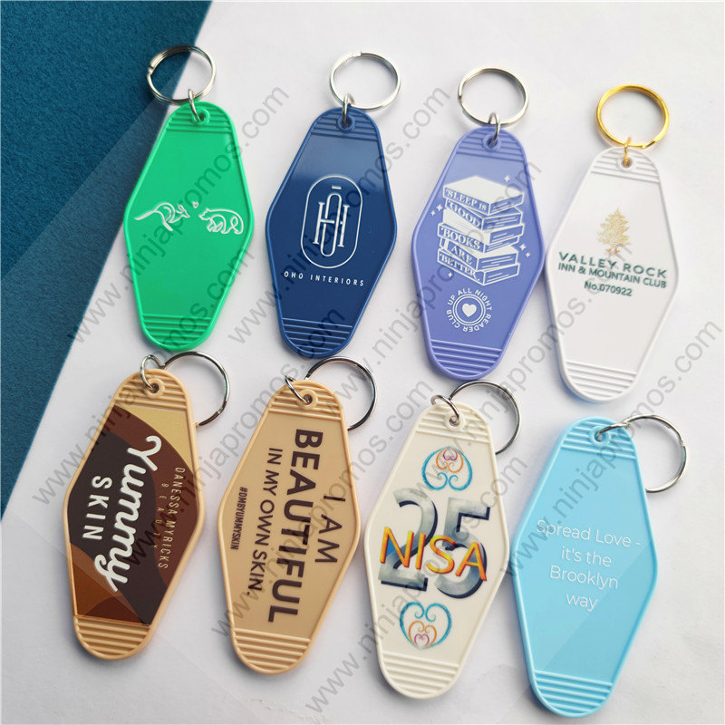 Custom Key Tags Ship in 3 Days 50 Pcs Vintage Hotel Motel Keychain
