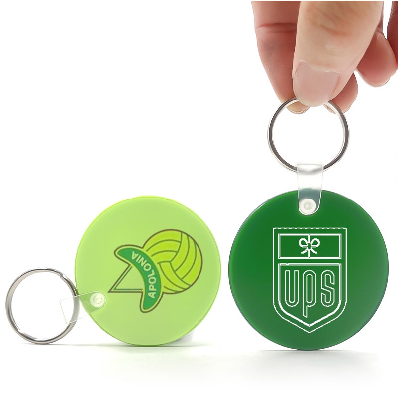 Custom Rubber Bendable Round Shape Silicone Keychain Soft PVC Hotel Key Tags