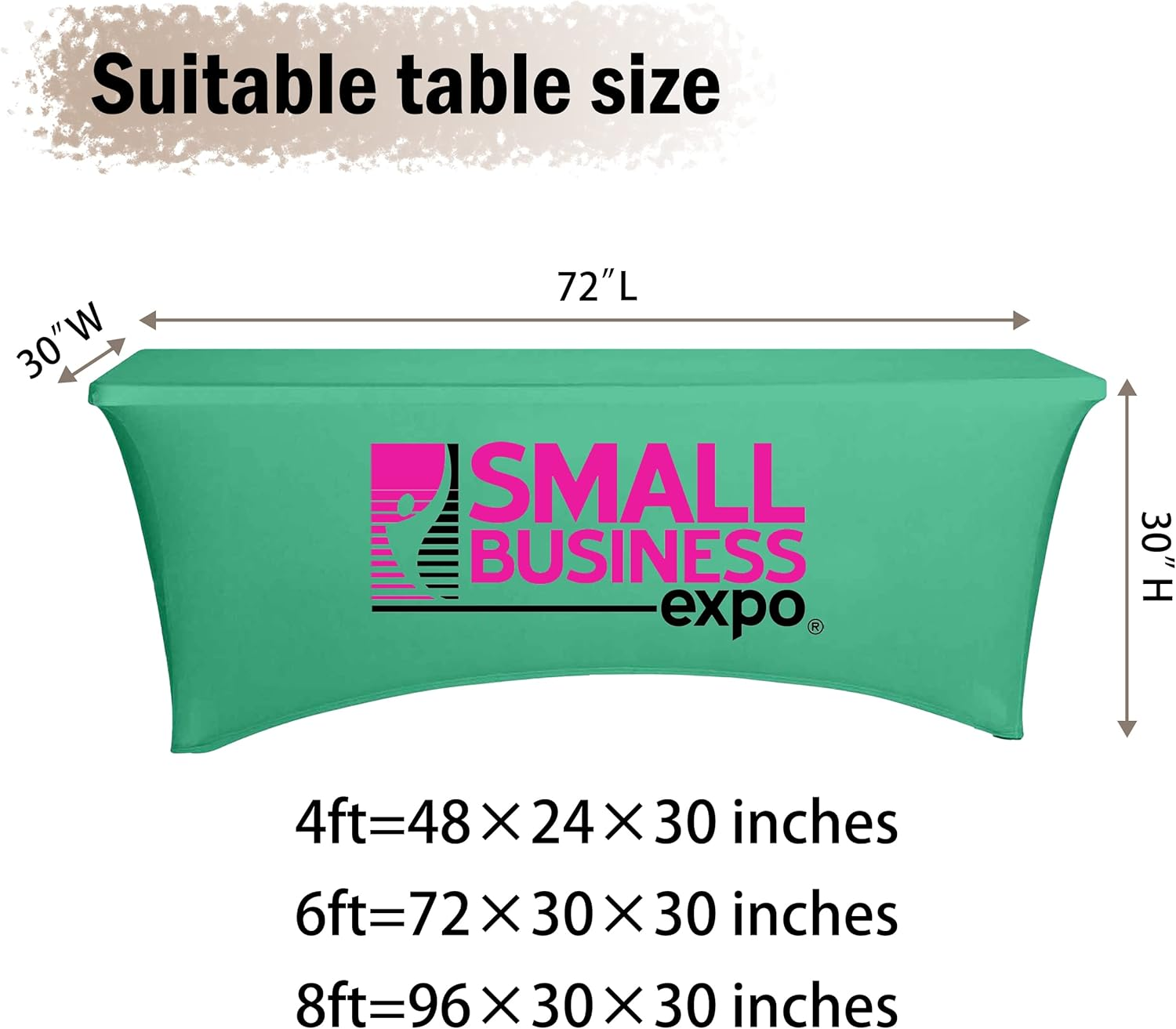 Custom Table Cloth Personalized Table Cover Stretch Tablecloth with Business Logo 