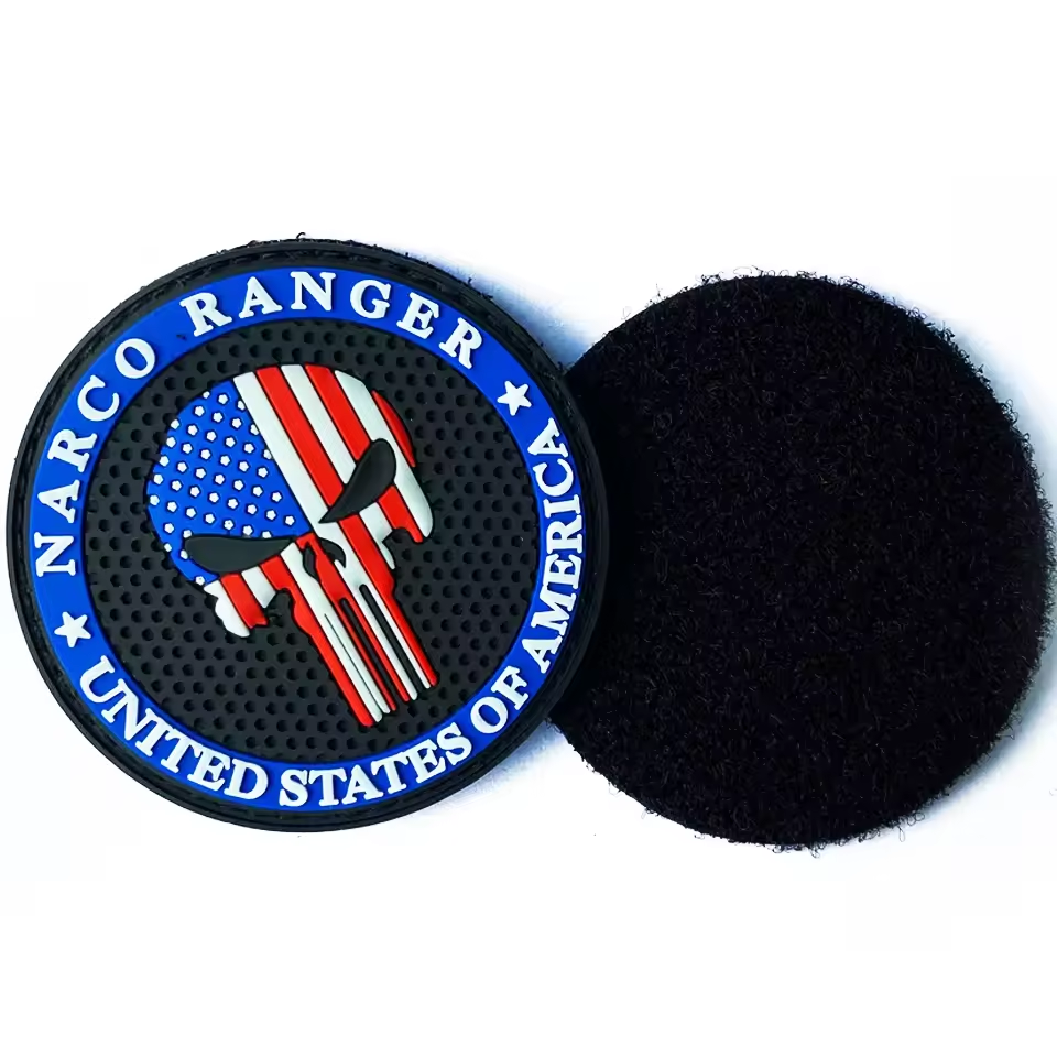 Eco-friendly Custom Silicone Logo 3D Soft PVC Patch Clothes Garment Embossed Rubber Patches