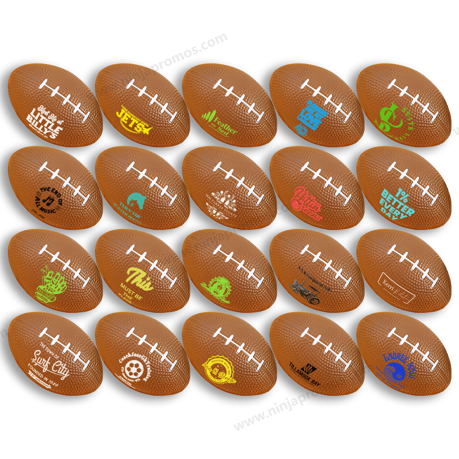 Custom Logo Sports Stress Balls Promotional Football Stress Reliever