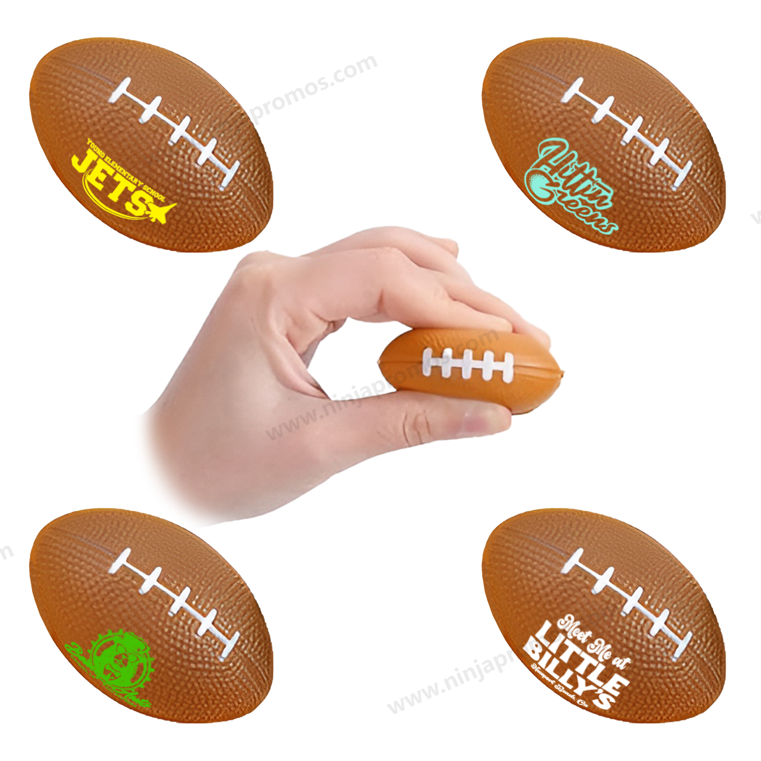 Custom Logo Sports Stress Balls Promotional Football Stress Reliever