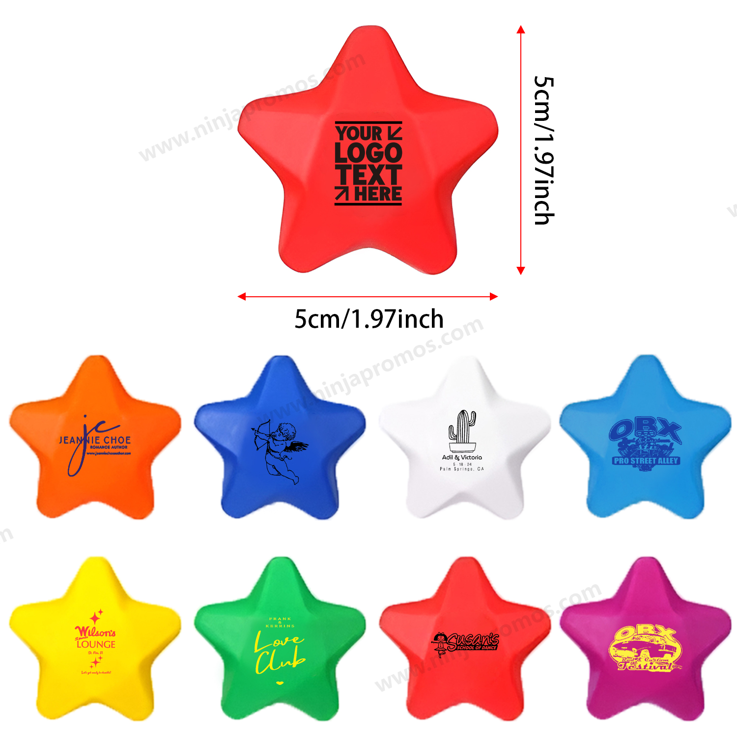 Wholesale Custom Star Shape PU Foam Stress Ball with Logo Stress Reliever