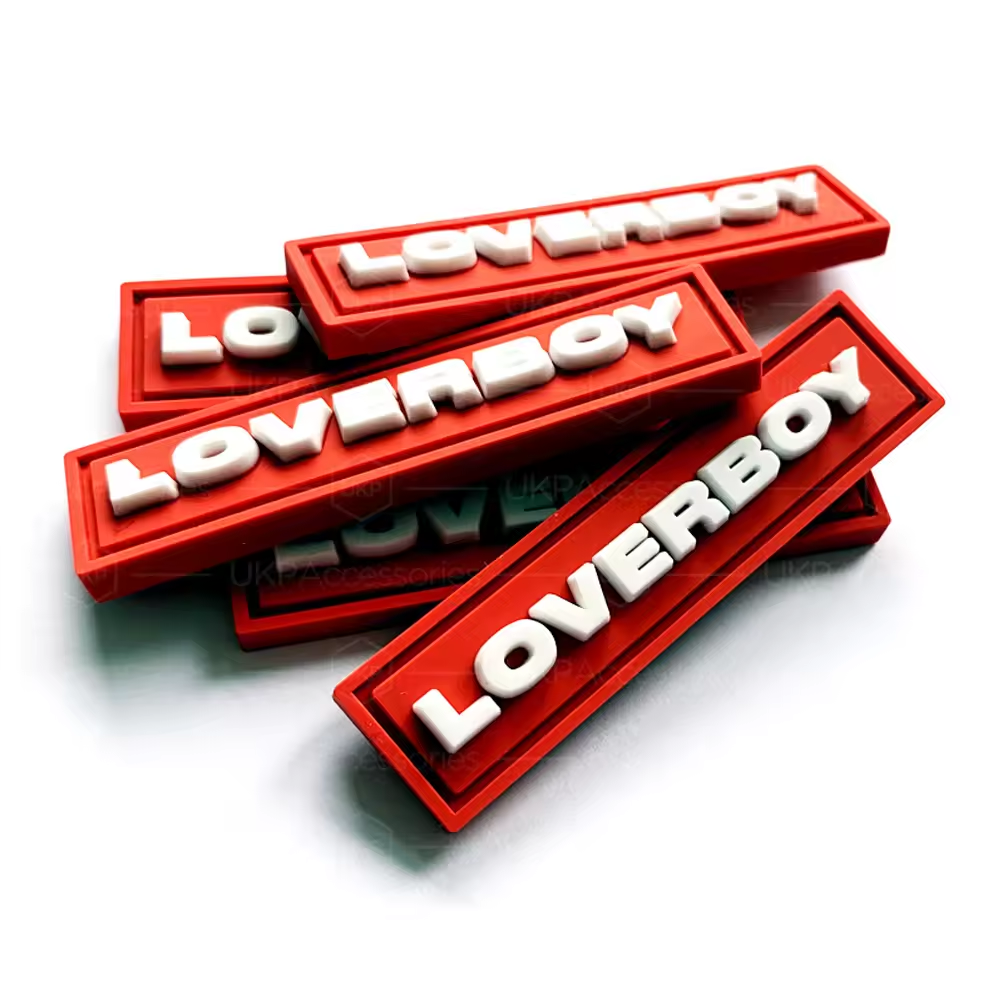 Eco-friendly Custom Silicone Logo 3D Soft PVC Patch Clothes Garment Embossed Rubber Patches