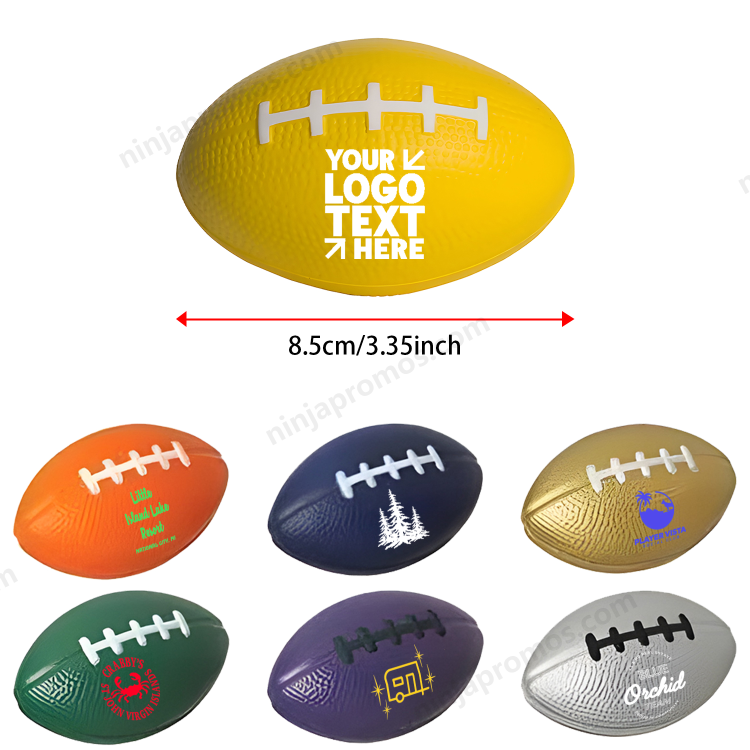Custom Logo Sports Stress Balls Promotional Football Stress Reliever