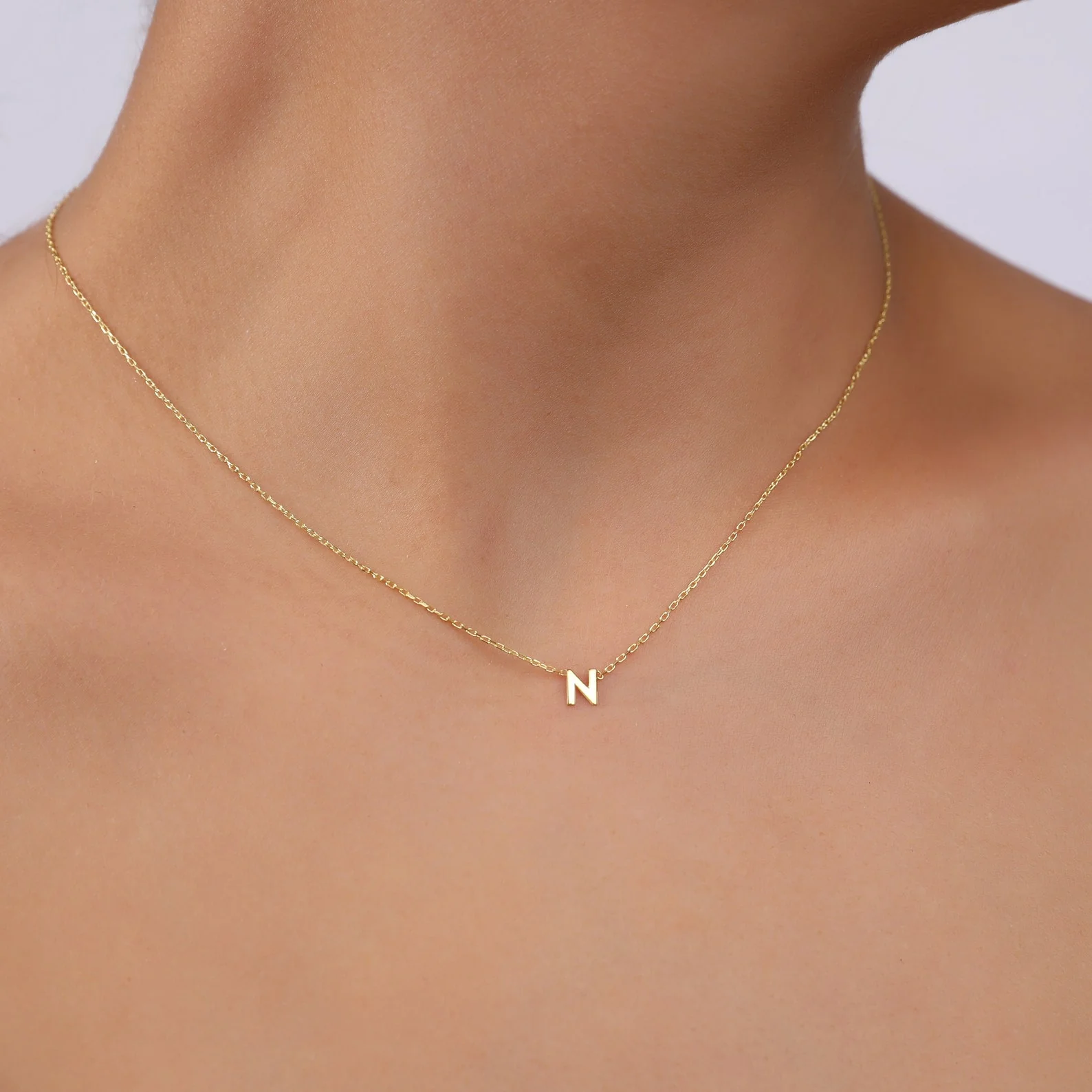 CUSTOM INITIAL NECKLACES - SOLID 14K | 18K GOLD