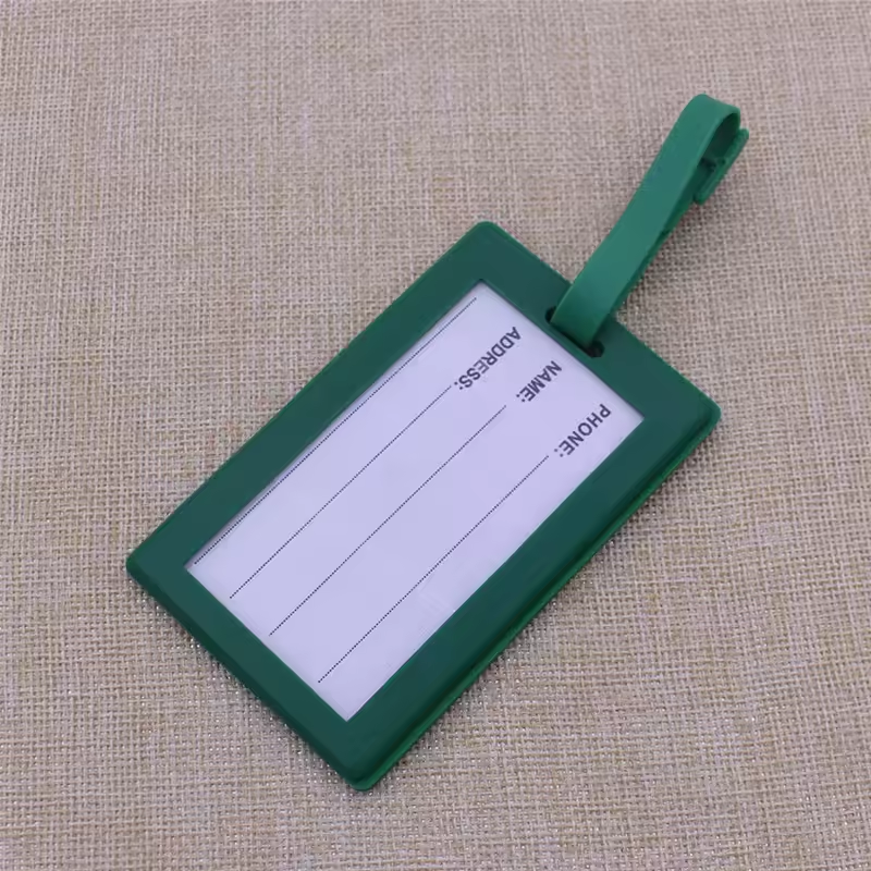 Custom Silicone Luggage Tag Logo Embossed Rubber Tag For Your Luggage