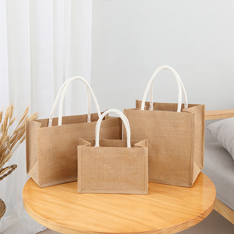 Personalized Burlap Tote Bags with Custom Logo – Eco-Friendly Jute Bags for Gifts