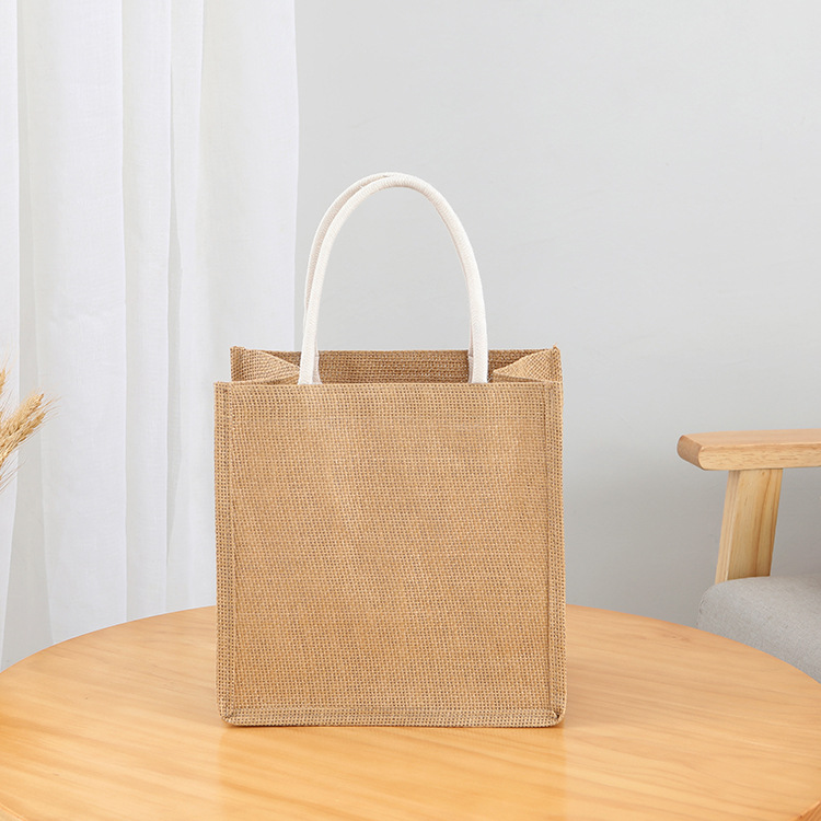 Personalized Burlap Tote Bags with Custom Logo – Eco-Friendly Jute Bags for Gifts