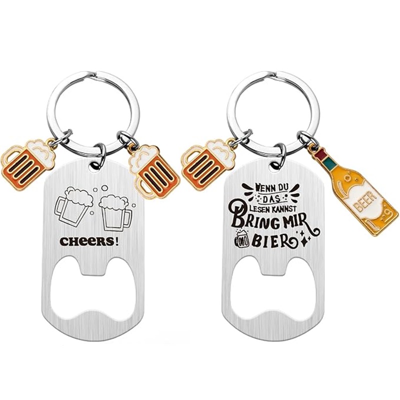 LOW MOQ Personalized Beer Bottle Opener Keychain Unique Keychain Gifts