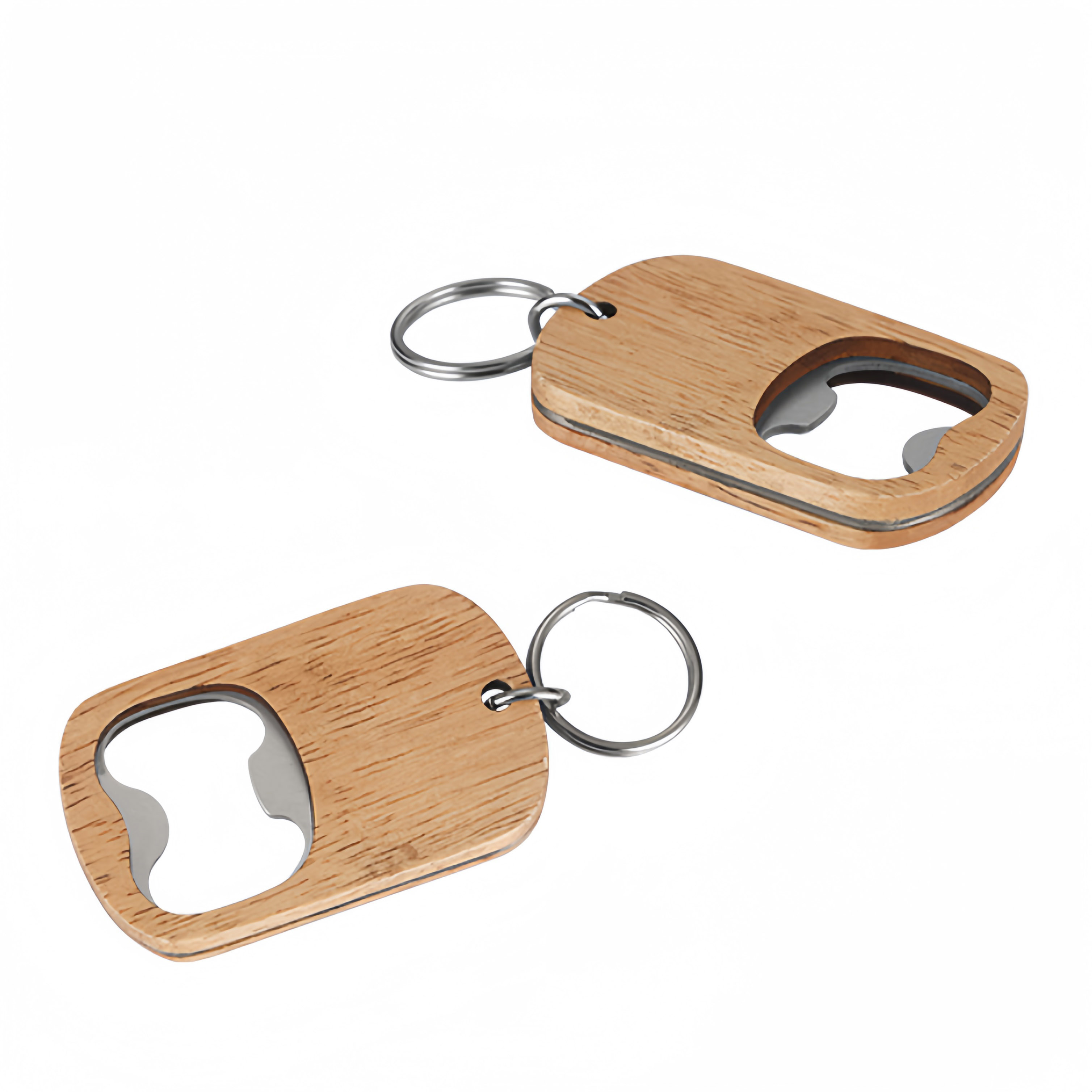 Custom Logo Wooden Bottle Opener Keychains