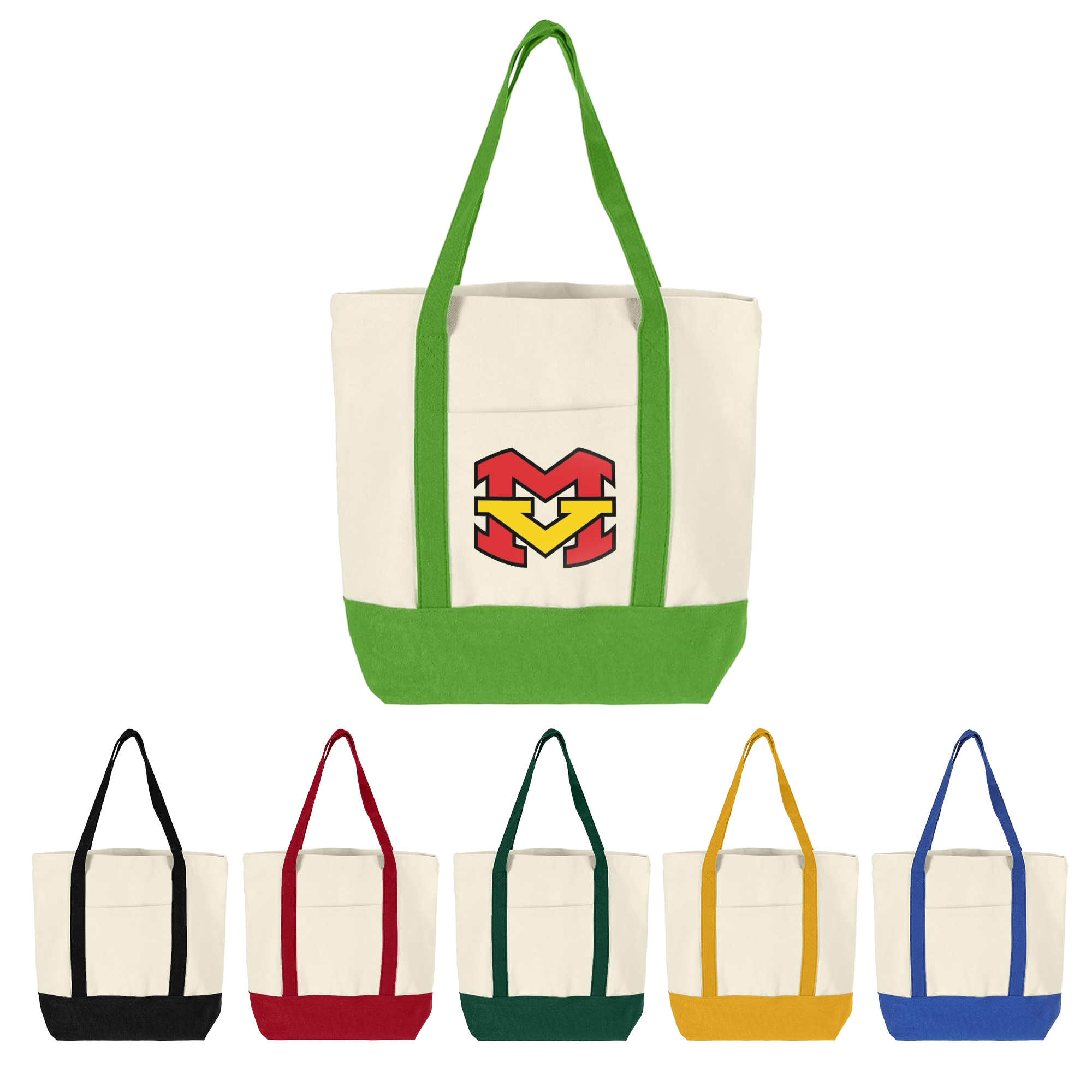 Custom Canvas Tote Bag with Zipper | Bulk Logo Tote Bags for Business Gifts