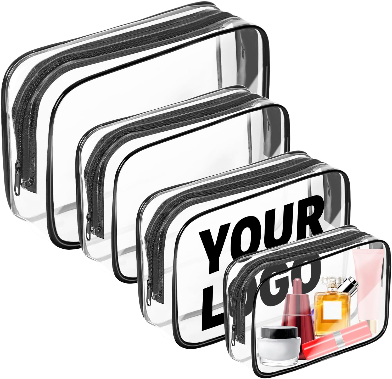 Wholesale Custom Logo Clear Travel Toiletry Bag Set – Waterproof PVC Organizer