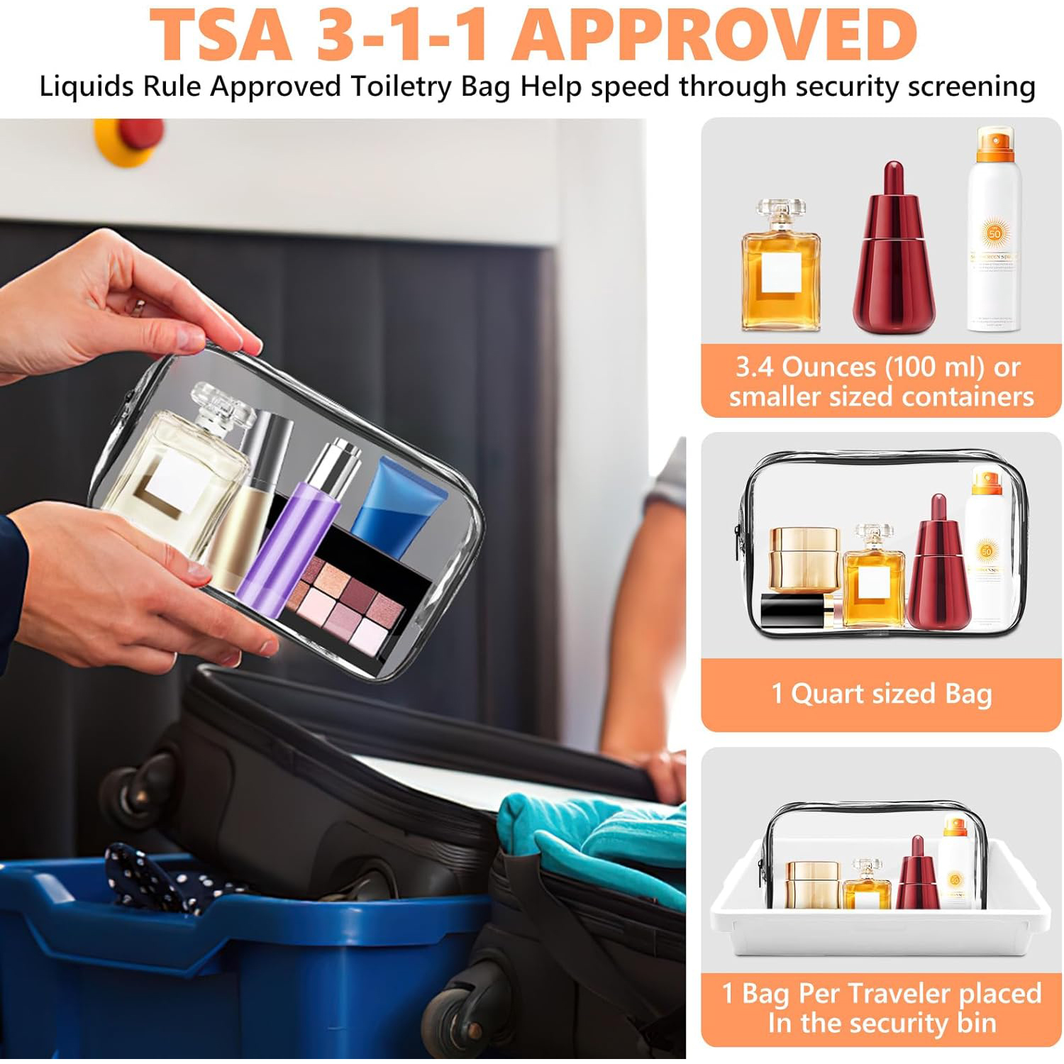 Wholesale Custom Logo Clear Travel Toiletry Bag Set – Waterproof PVC Organizer