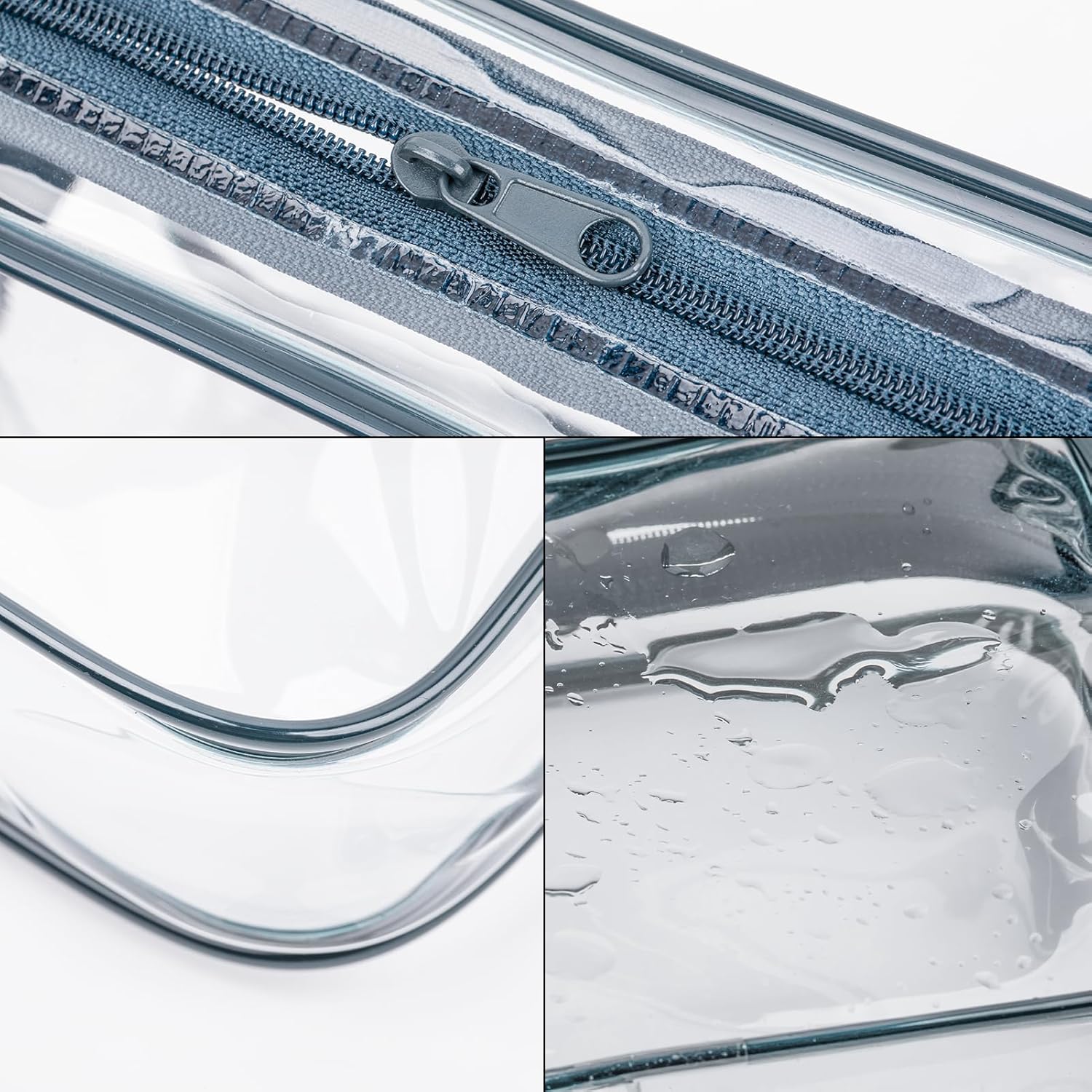 4 Pack Clear Cosmetic Toiletry Bags – Travel Makeup Organizer