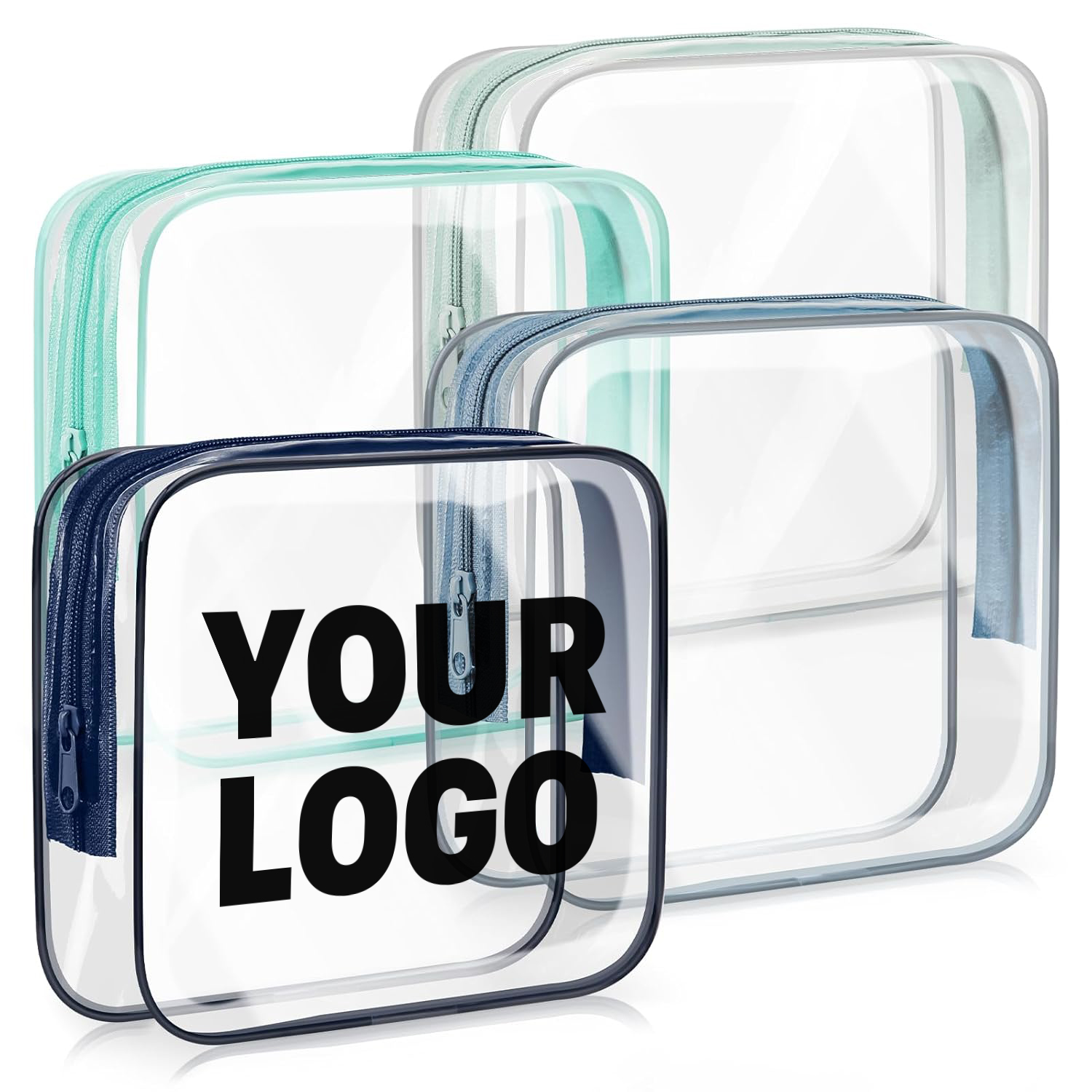 4 Pack Clear Cosmetic Toiletry Bags – Travel Makeup Organizer