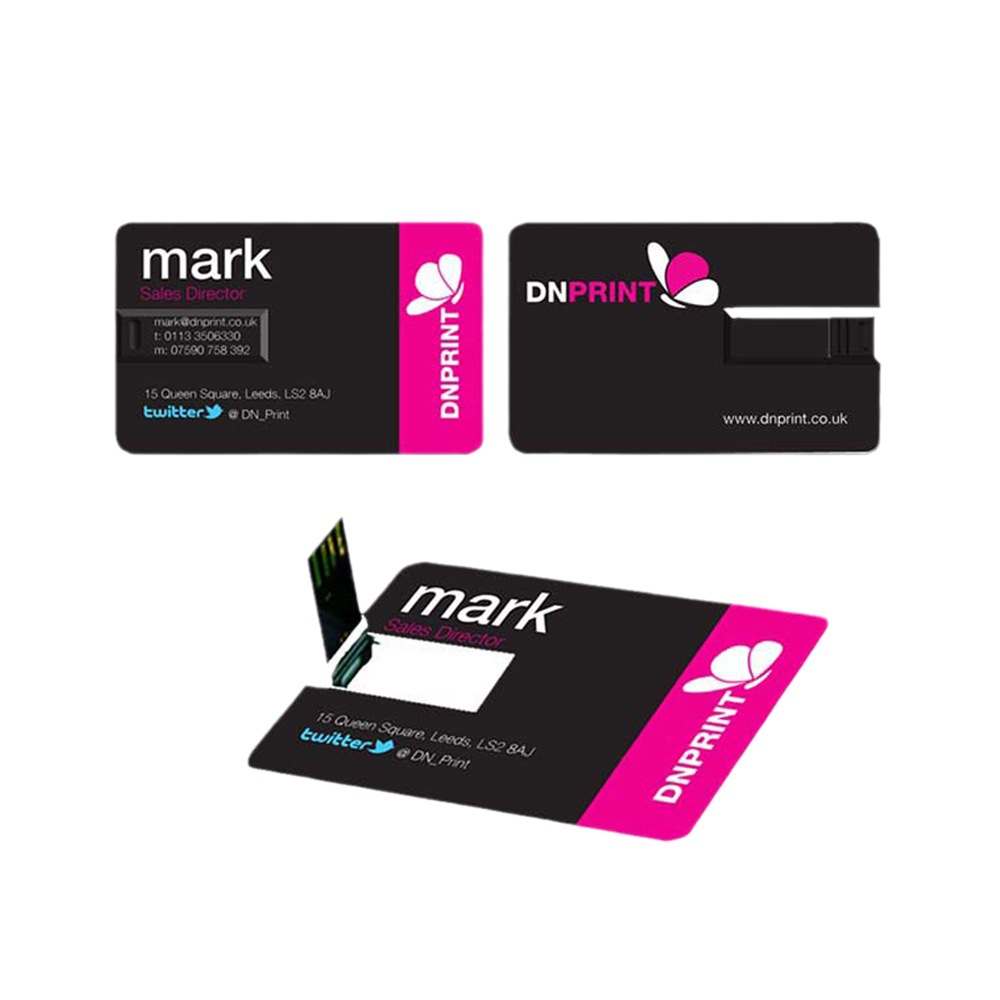 Bulk Custom Business Card Flip USB Flash Drives Personalized Printed Logo Credit Card Drive