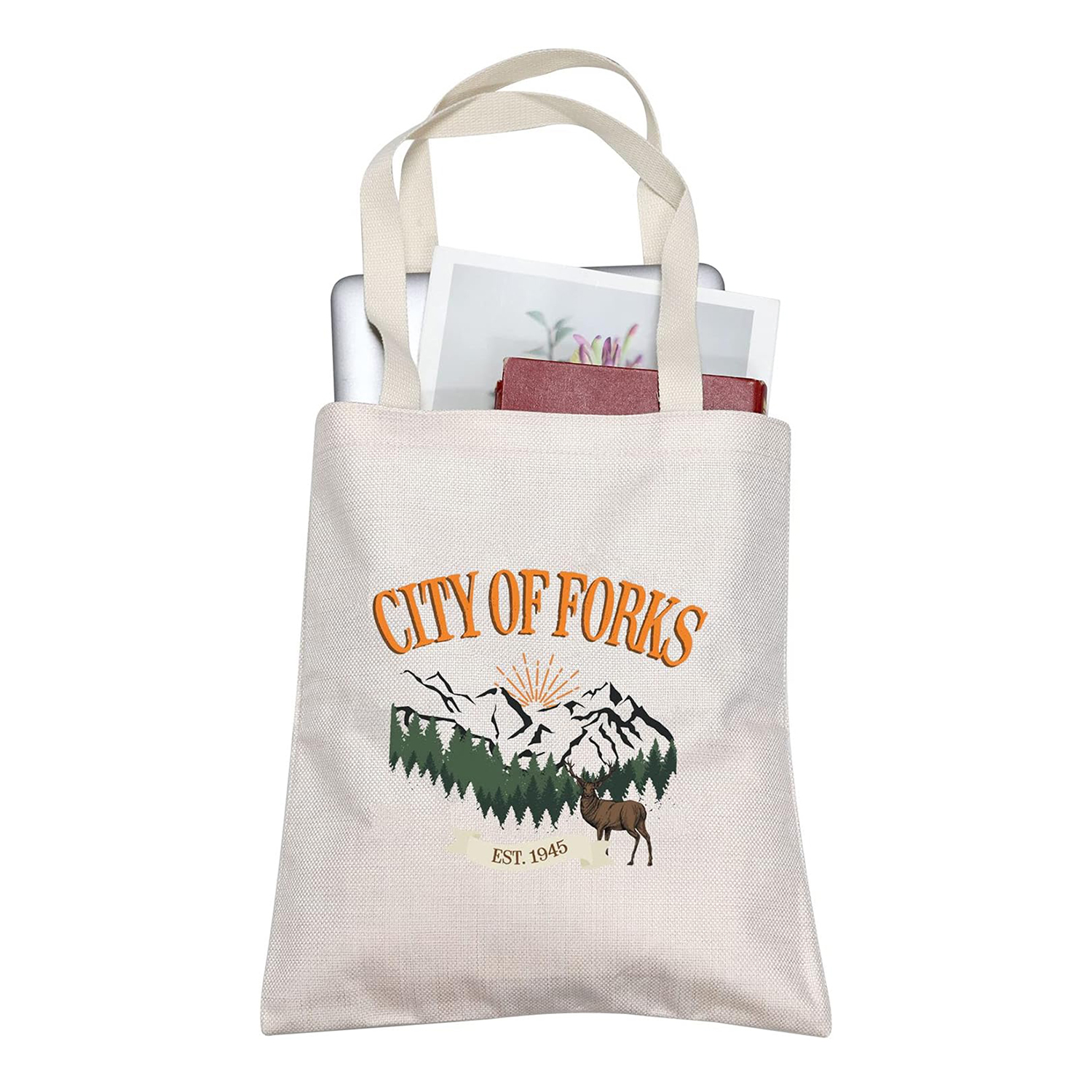 Custom Canvas Tote Bag  – Natural Color Bulk Logo Printing